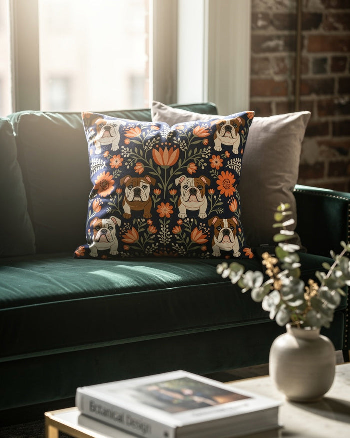 Autumn Blooms English Bulldog