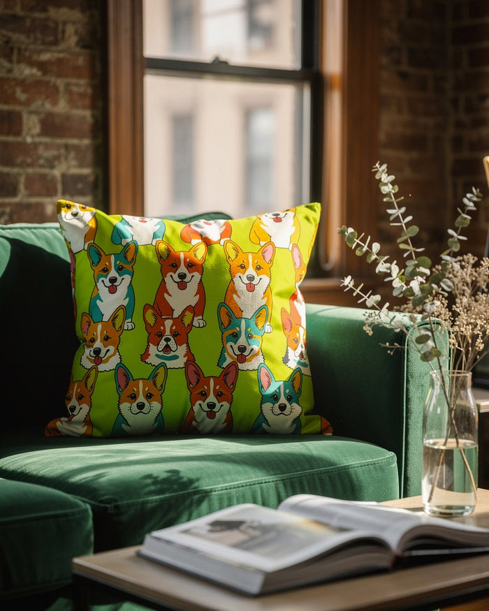 Vibrant Pop Corgis