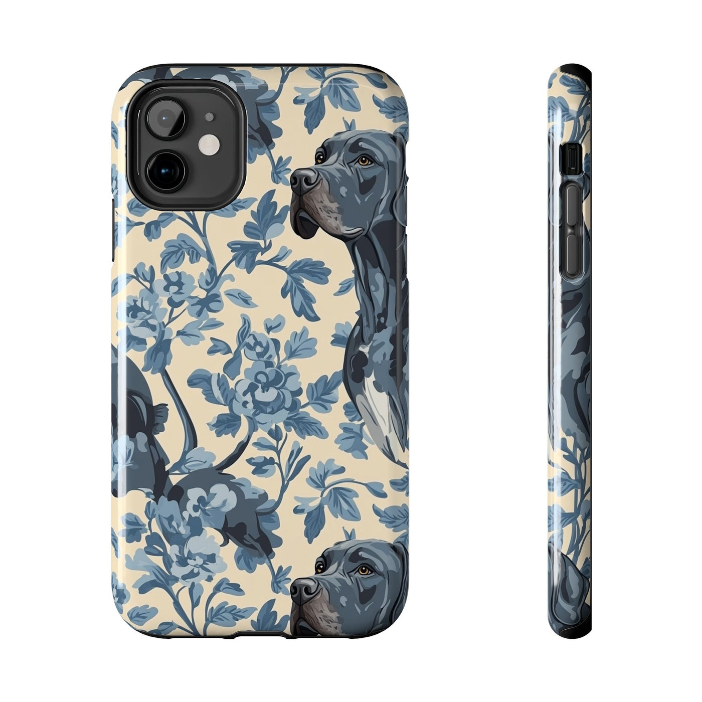 Blue Toile Danes Phone Case