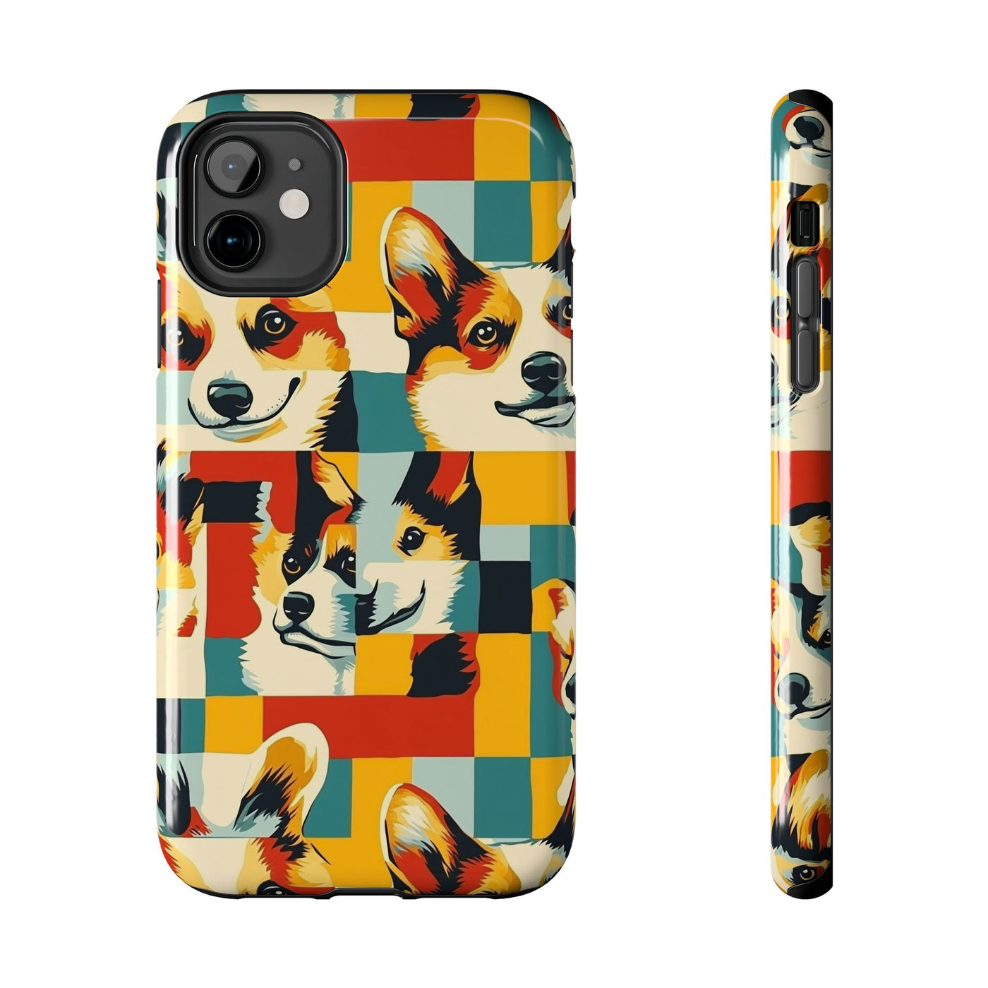 Cubist Corgi Kaleidoscope Phone Case