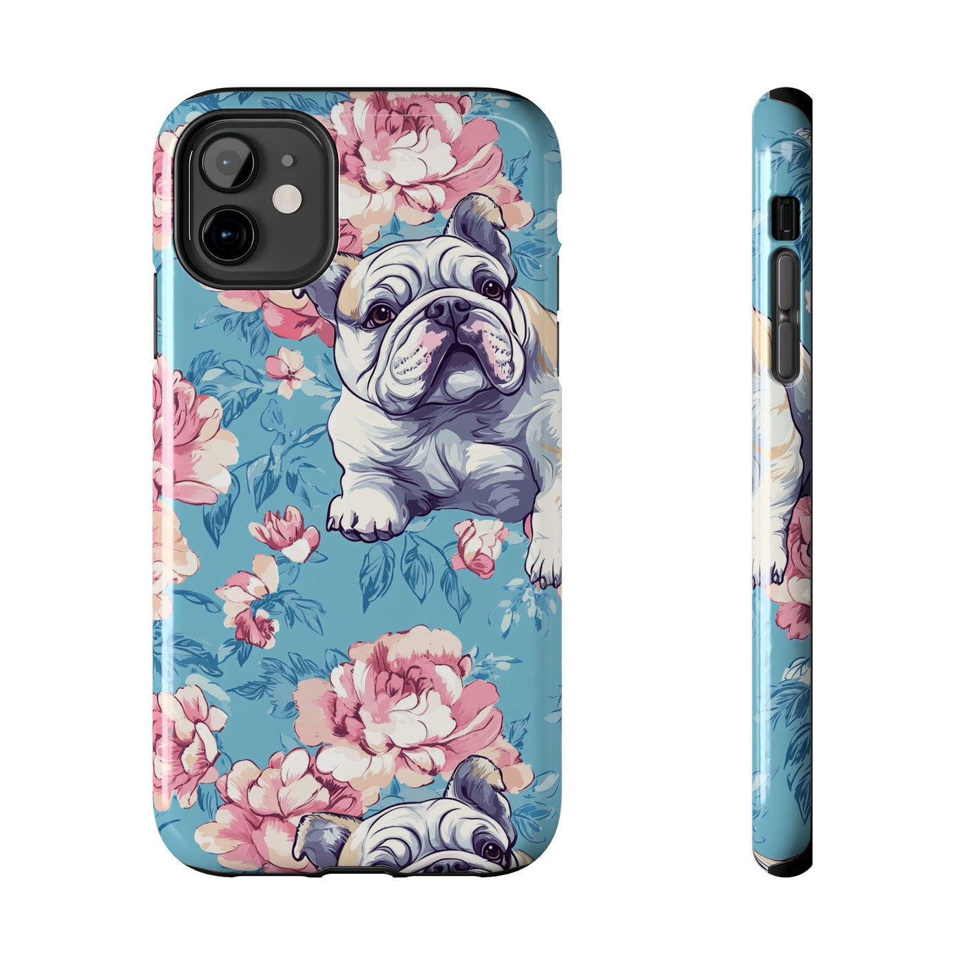Peony Garden Bulldogs Phone Case