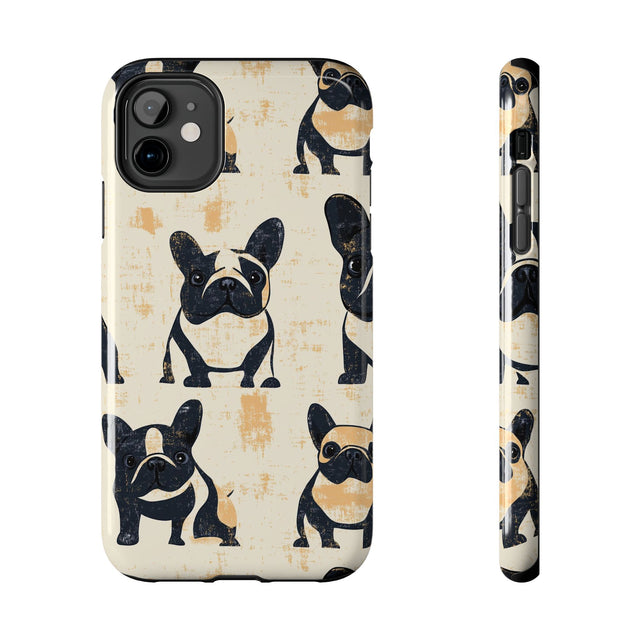 Vintage Frenchie Block Print Phone Case