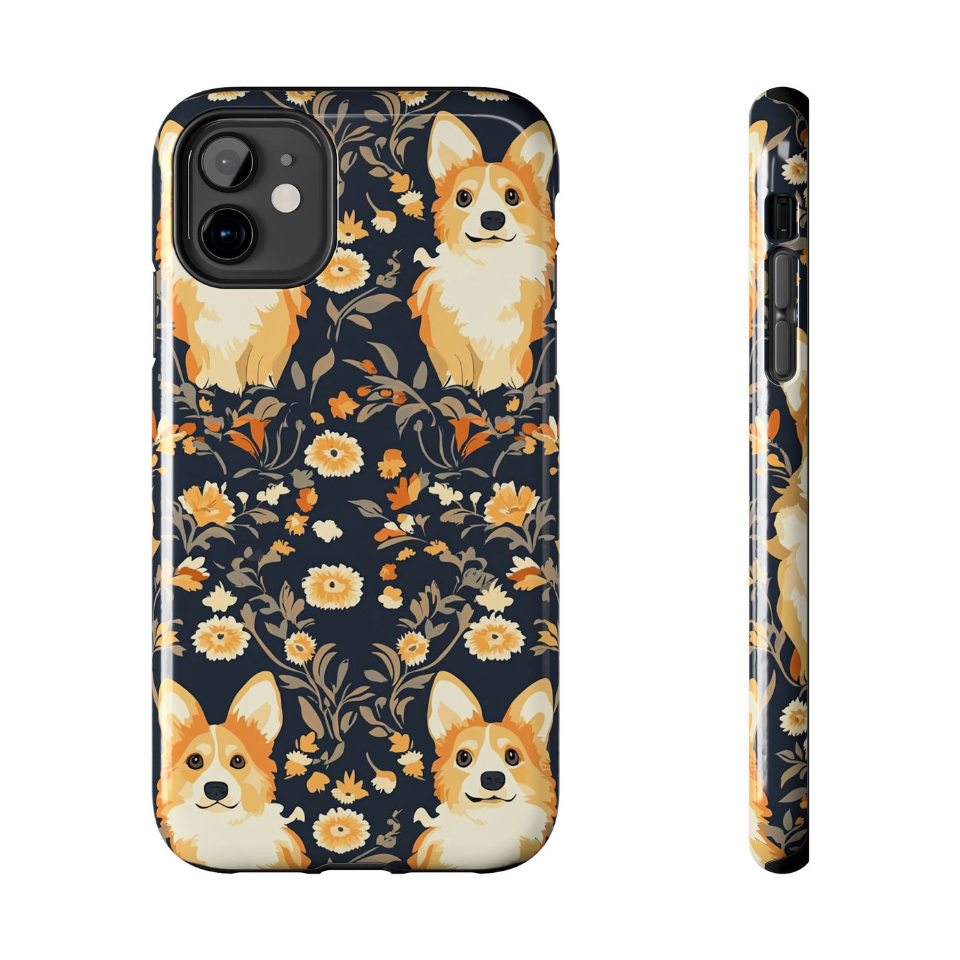 Midnight Autumn Corgis Phone Case