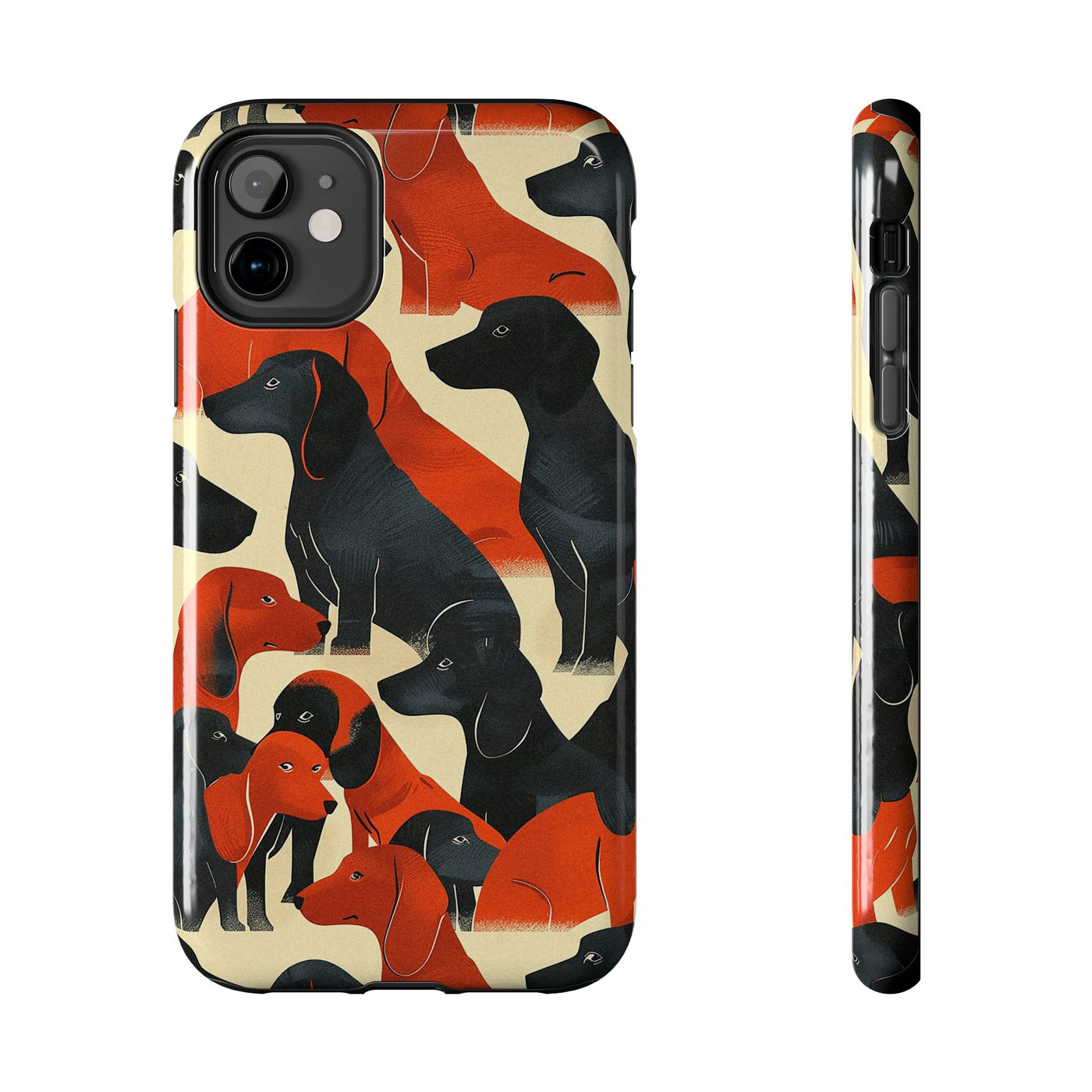 Ember and Shadow Dachsunds Phone Case