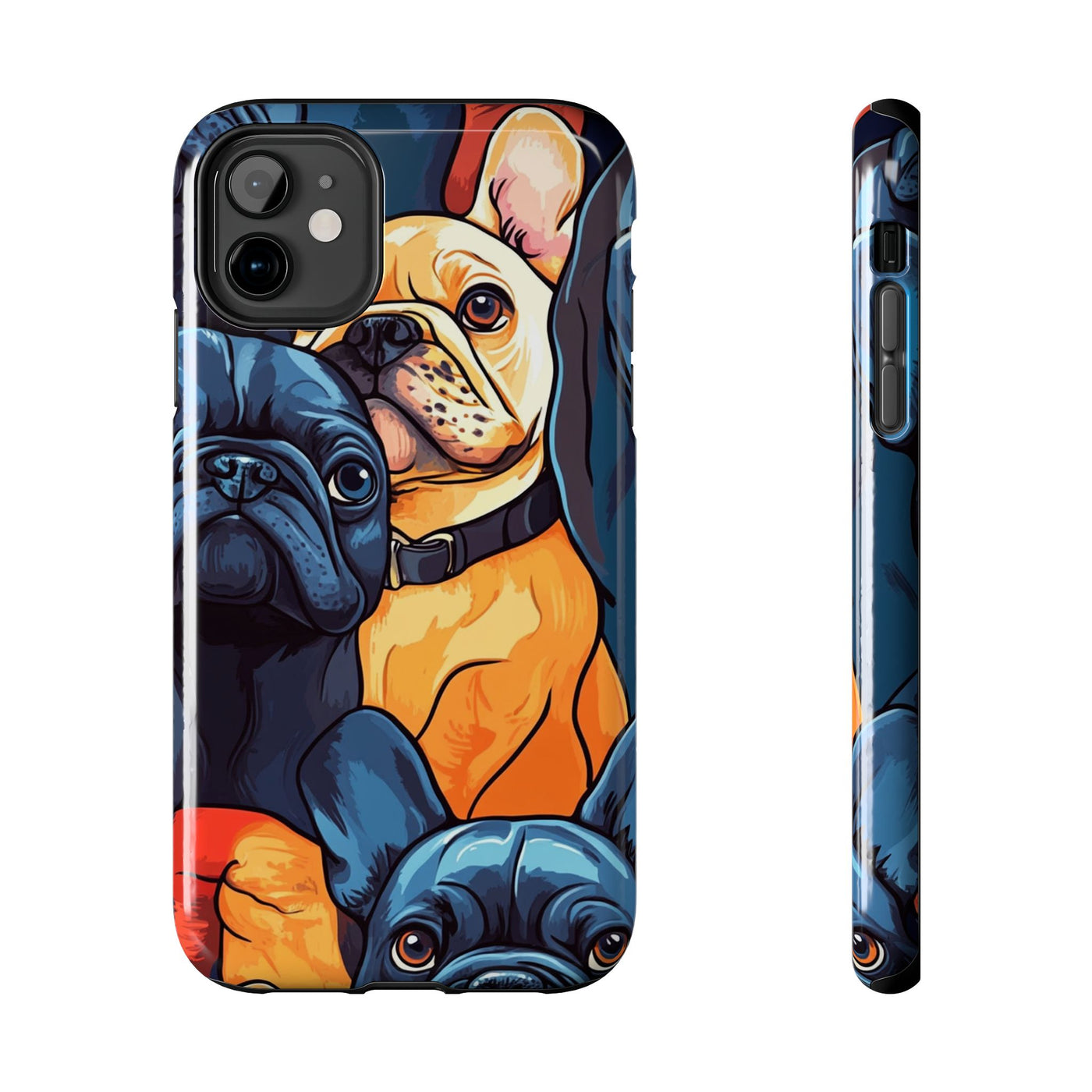 Electric Blues Frenchies Phone Case