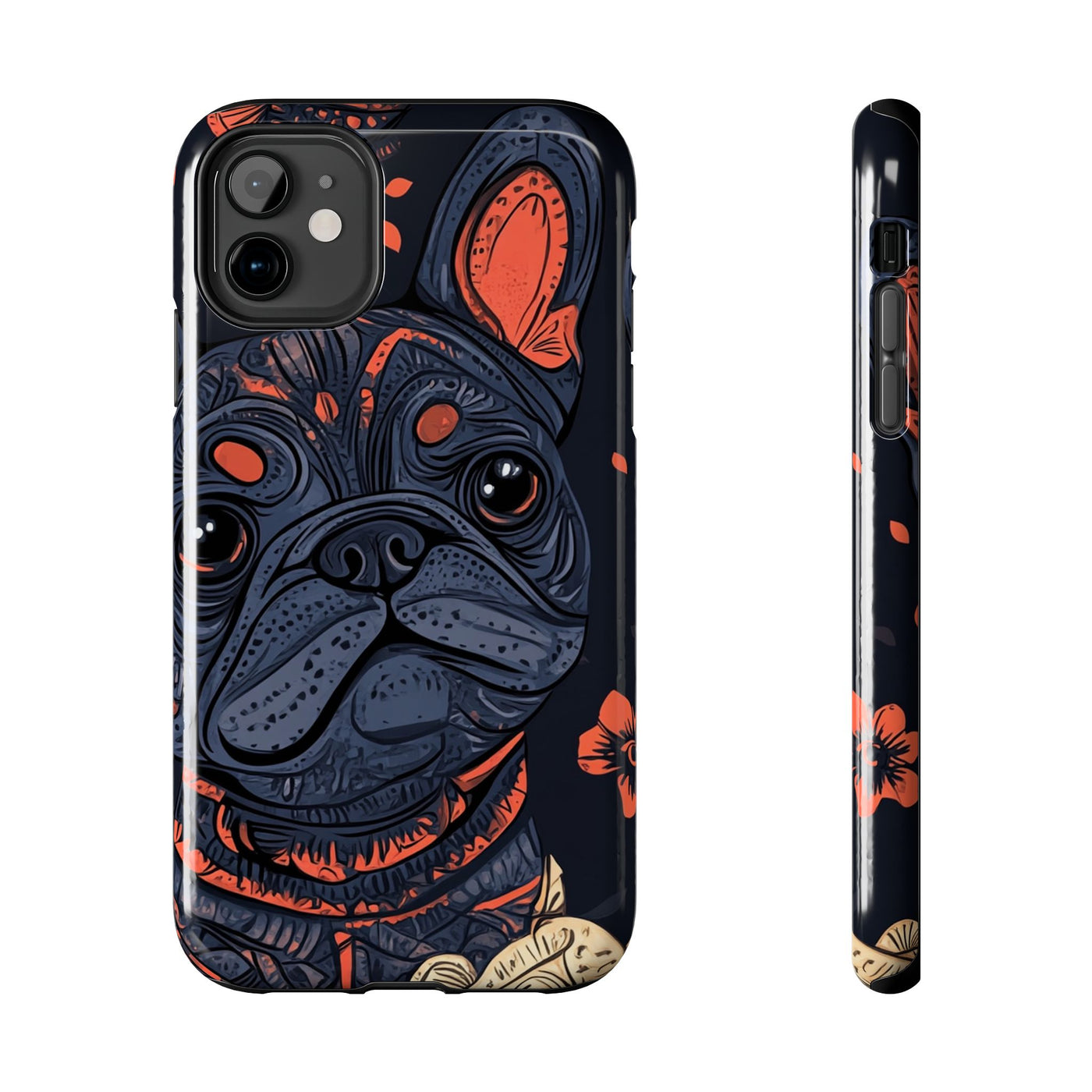 Midnight Bloom Frenchies Phone Case