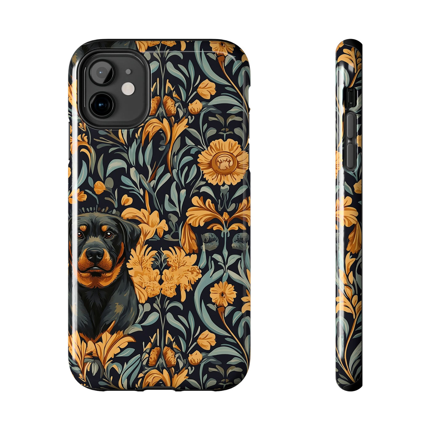 Botanical Tapestry Rottweilers Phone Case