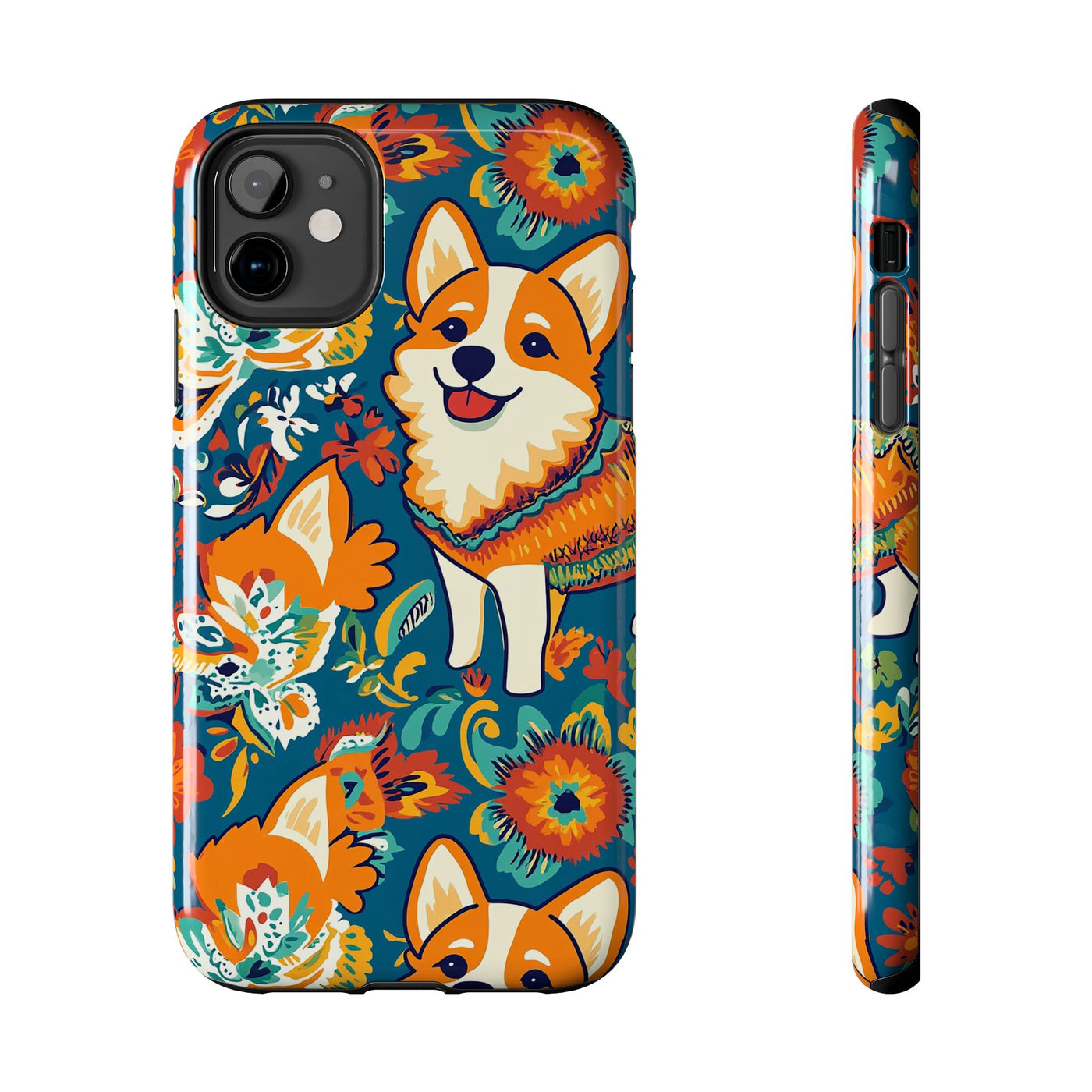 Fiesta Flowers Corgi Phone Case