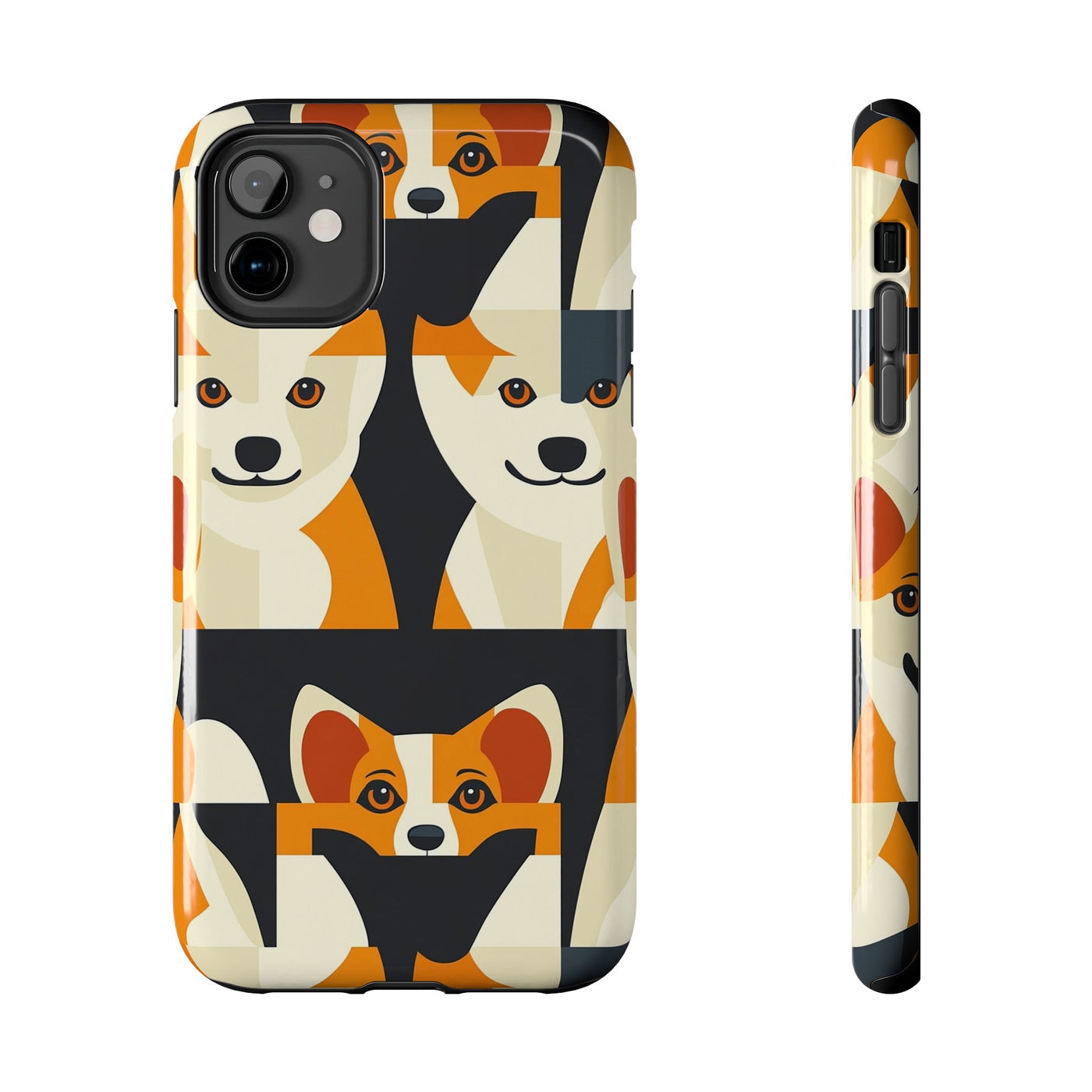 Geometric Corgi Brigade Phone Case