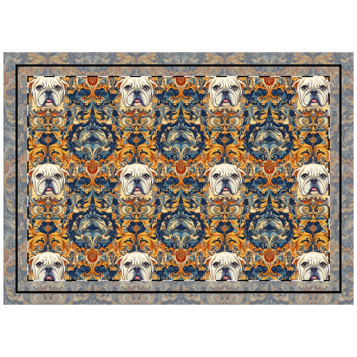Amber Majesty Bulldogs Throw Pillow