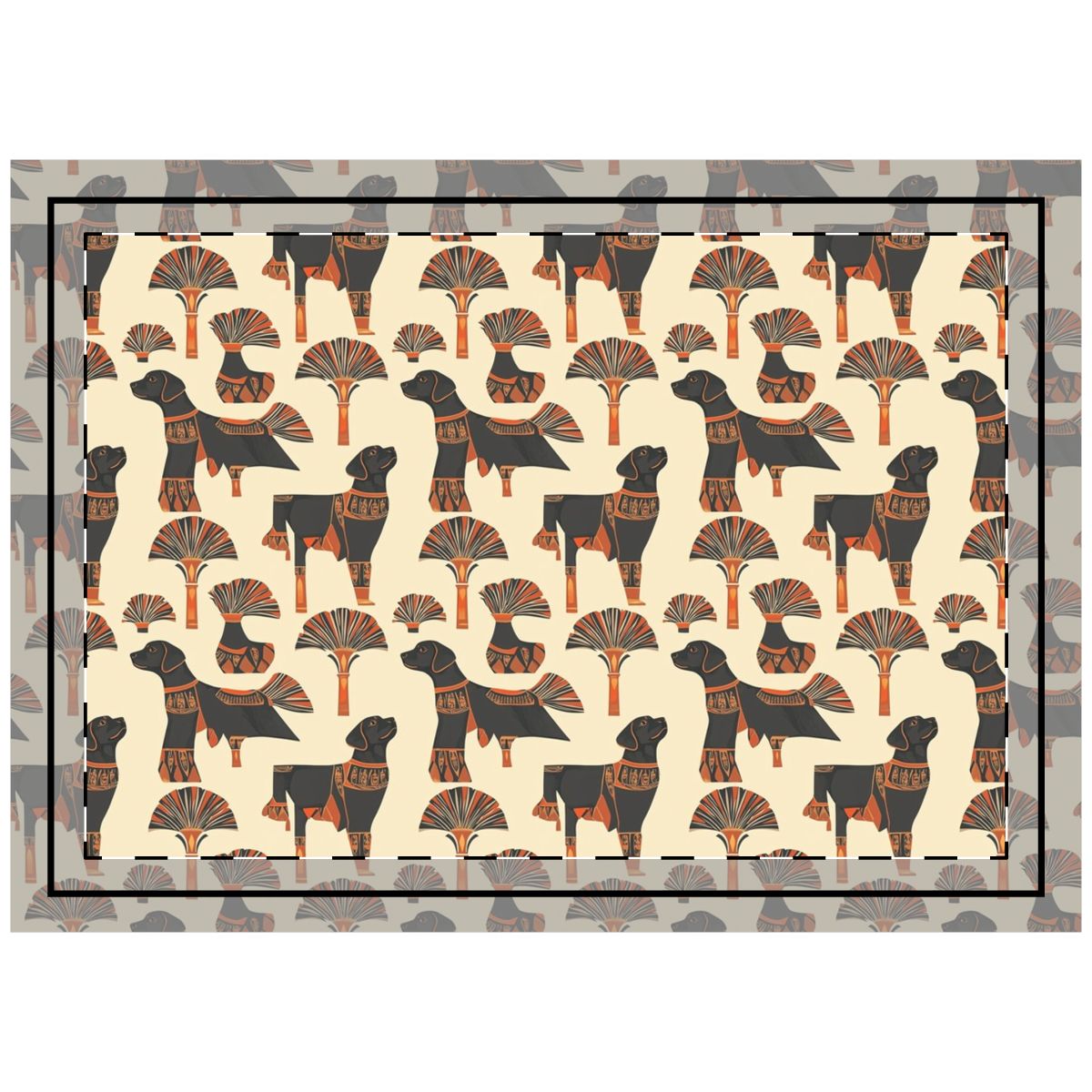 Ancient Pharaoh's Hounds Throw Pillow