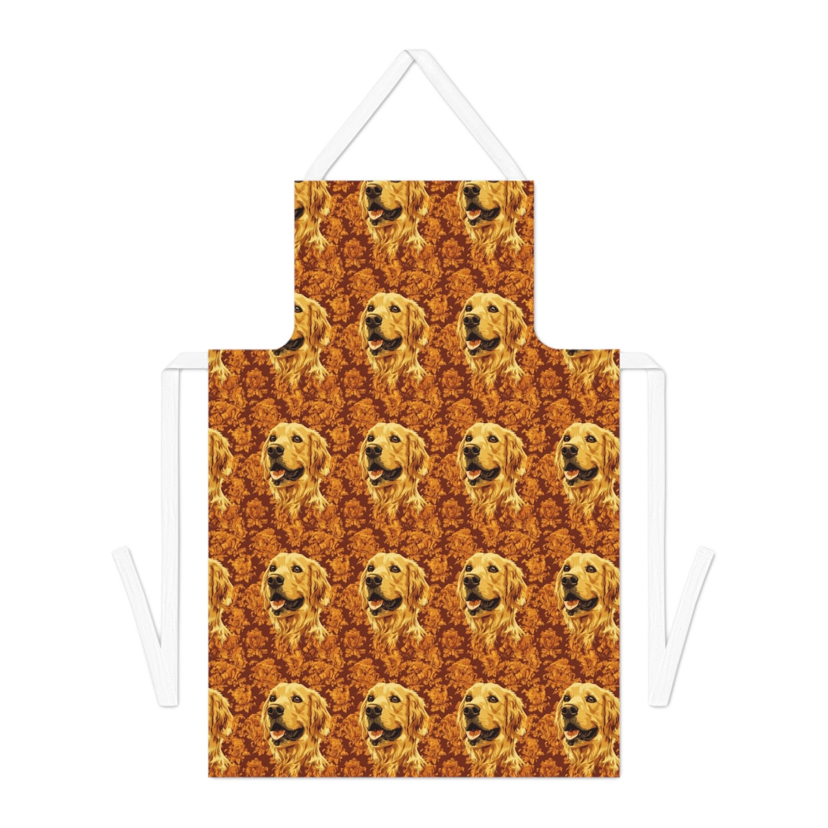 Autumn Damask Goldens Apron