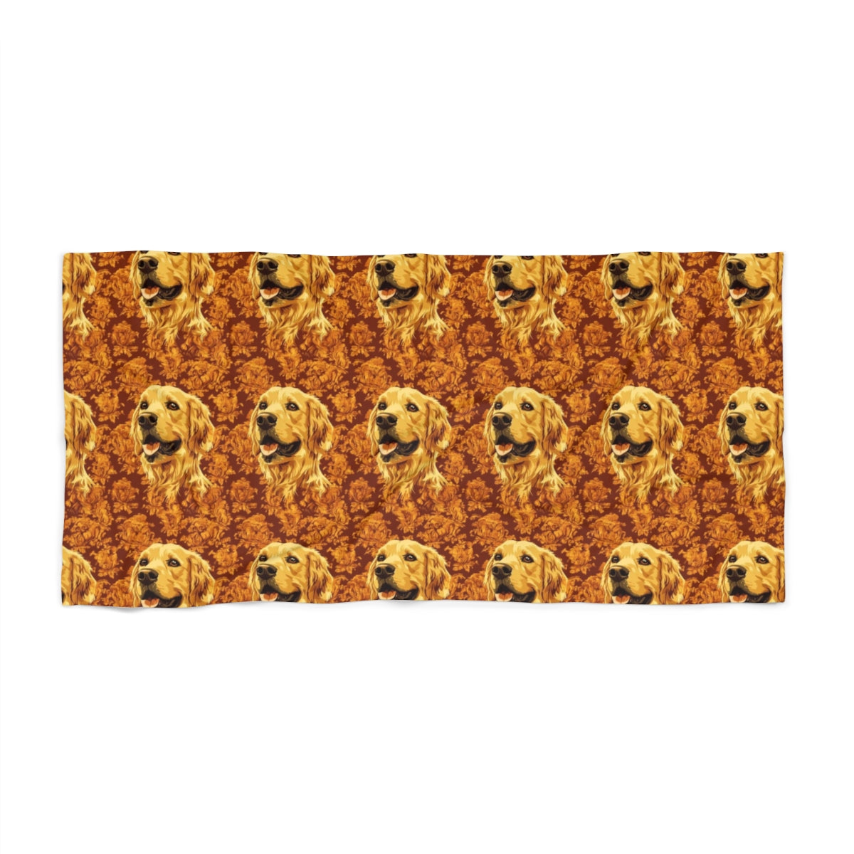 Autumn Damask Goldens Beach Towel
