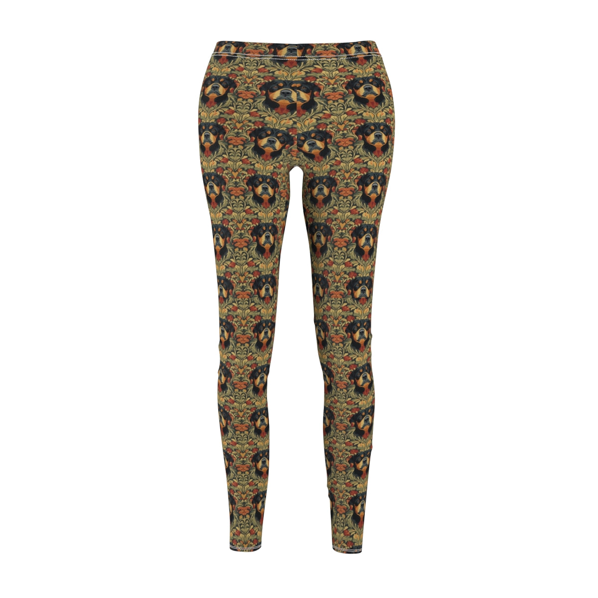 Autumn Damask Rottweilers Leggings