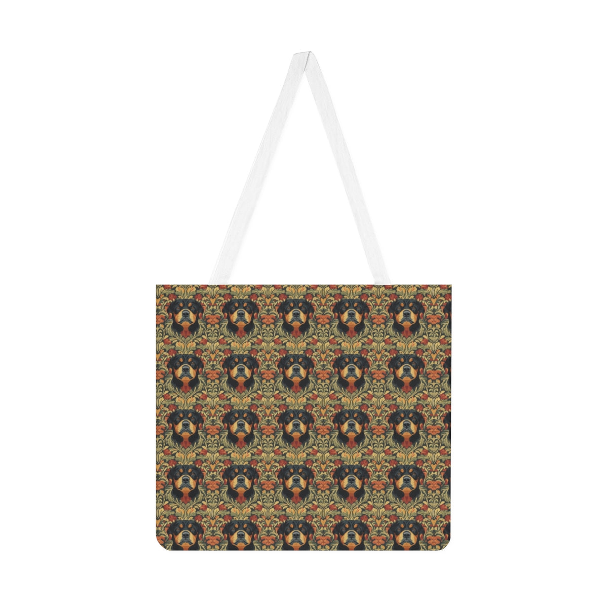 Autumn Damask Rottweilers Tote Bag