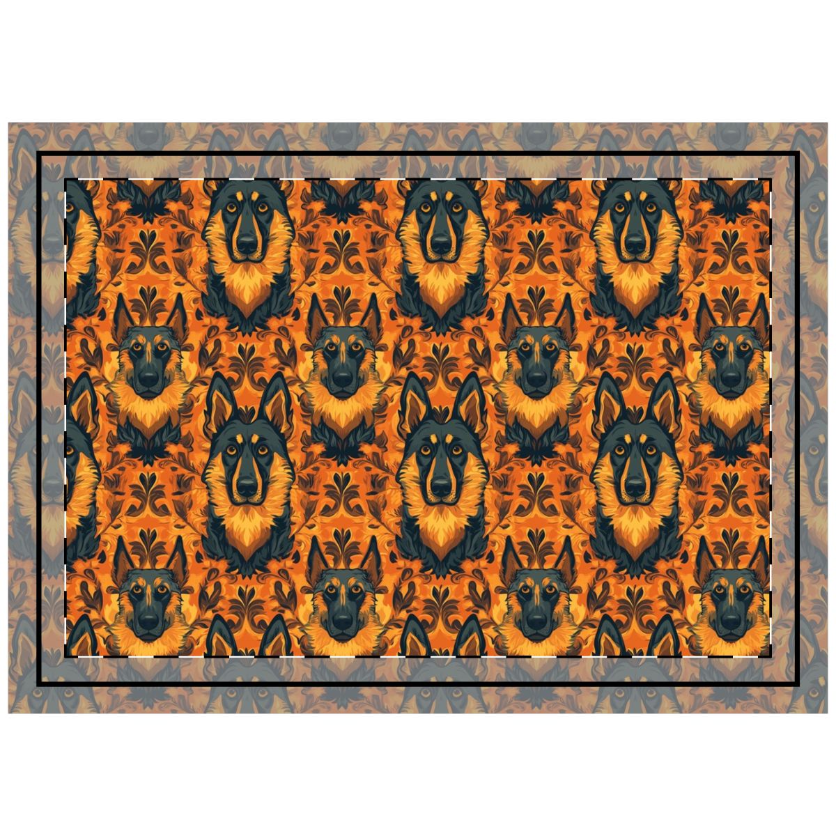 Autumn Damask Shepherds Throw Pillow
