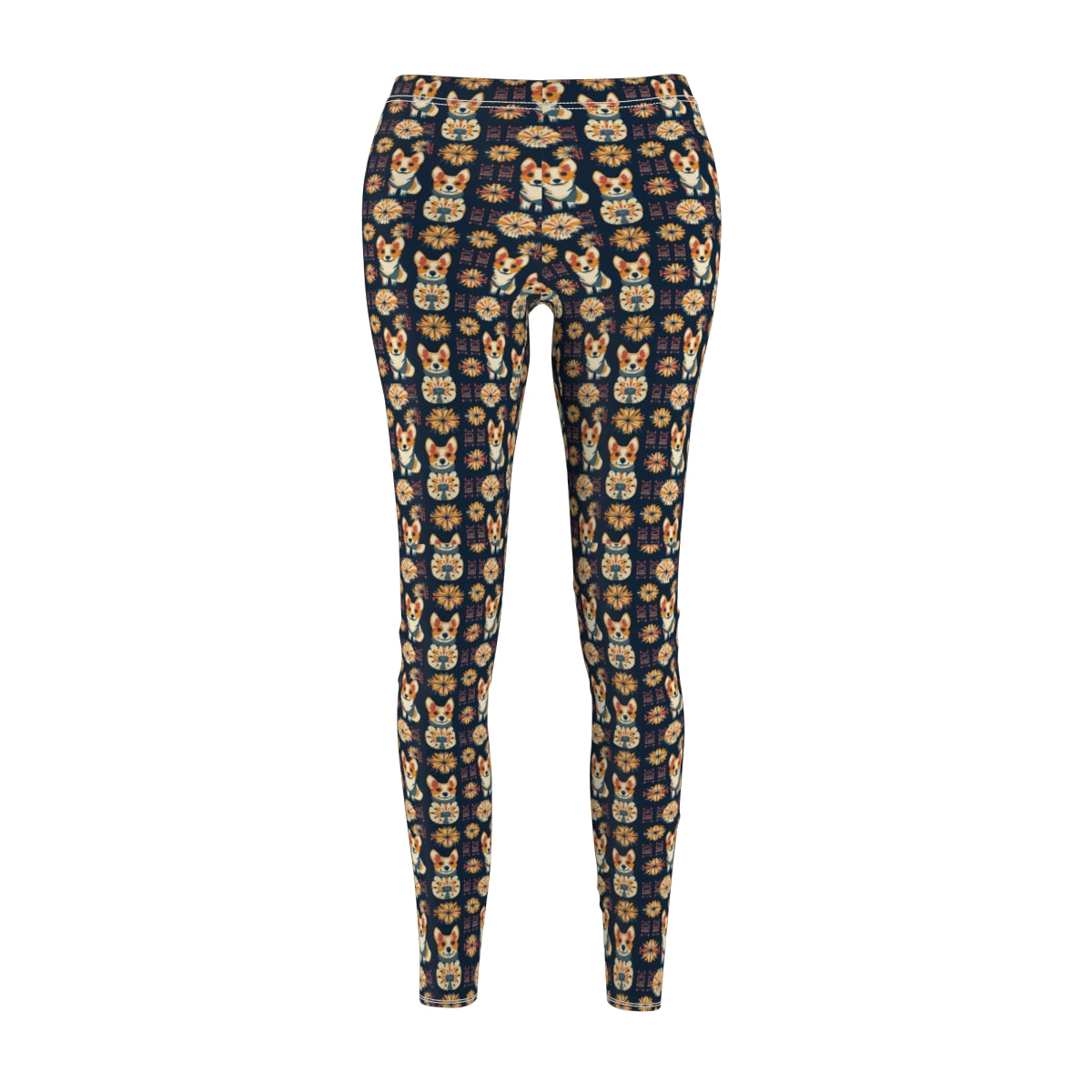 Autumn Folk Festival Corgis Leggings