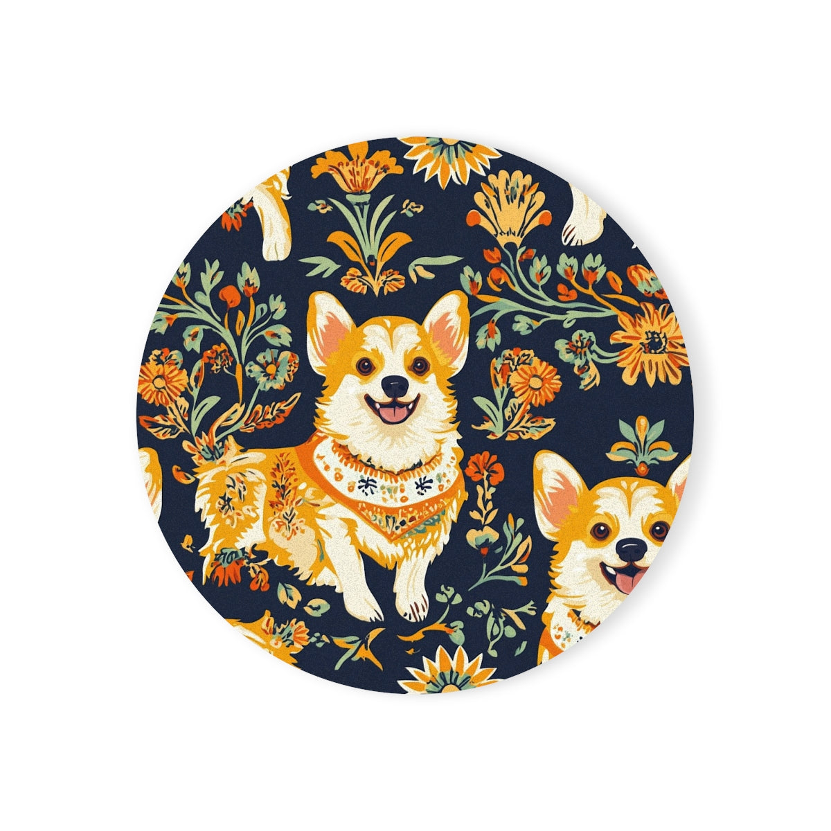 Autumn Folklore Corgis Coasters