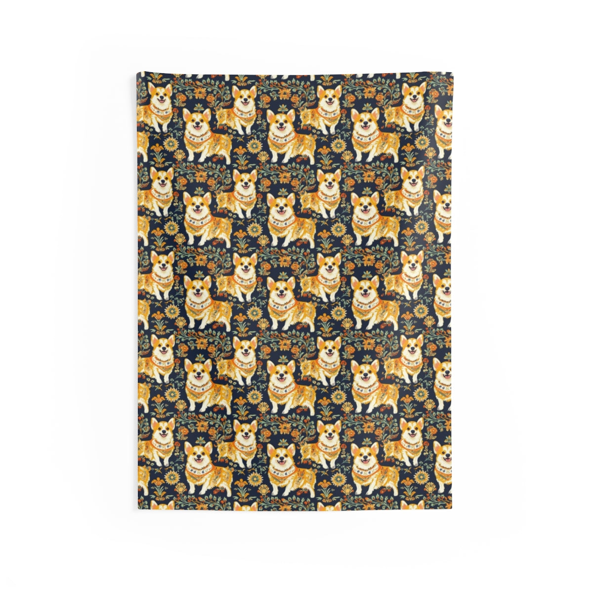 Autumn Folklore Corgis Wall Tapestry