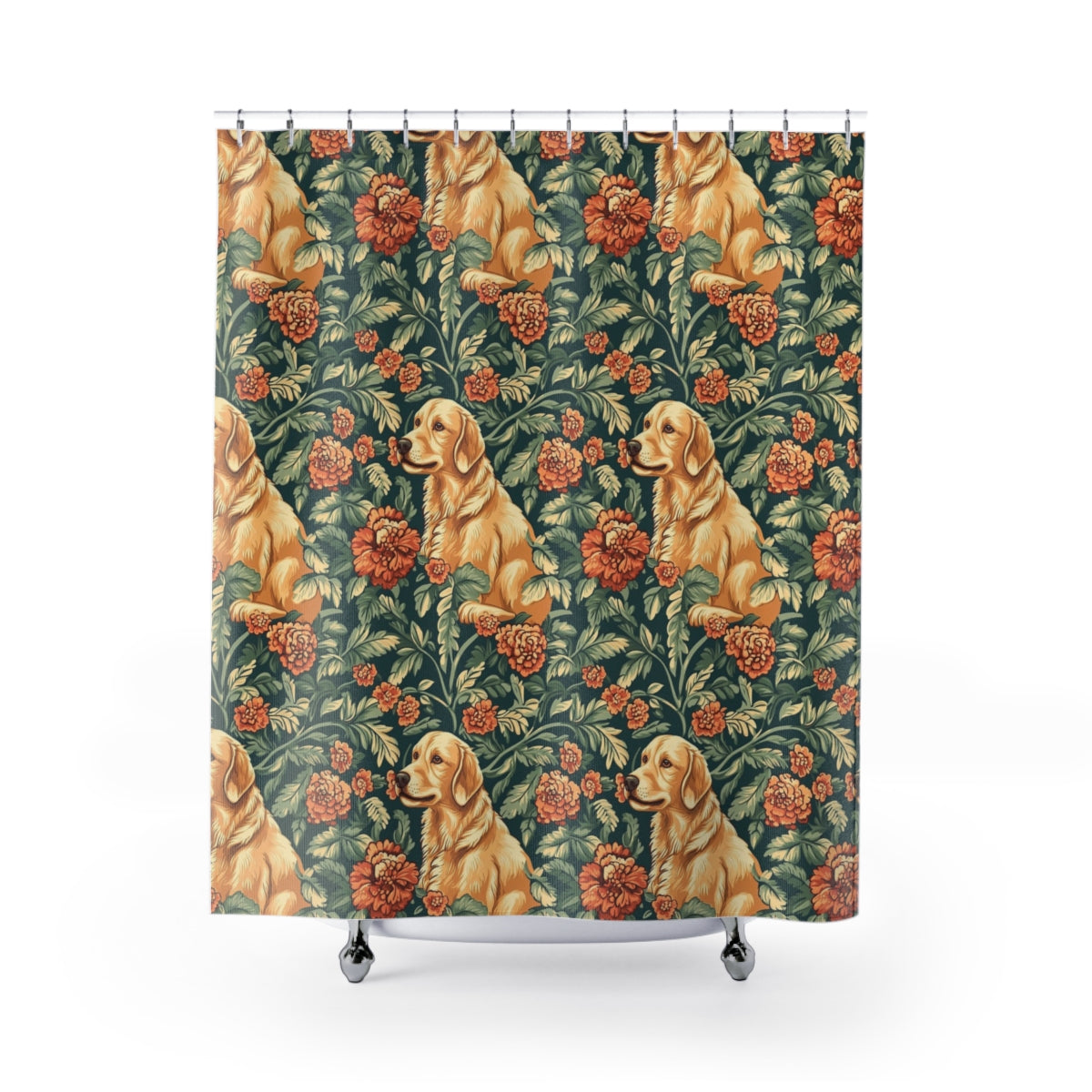 Autumn Garden Golden Shower Curtain
