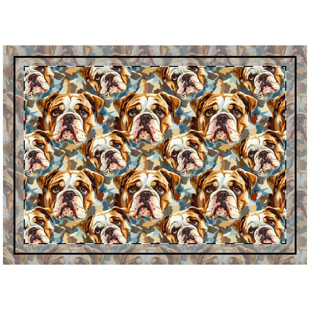 Autumn Huddle Bulldogs Throw Pillow