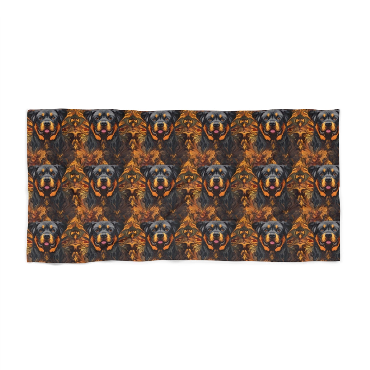 Autumn Majesty Rottweilers Beach Towel