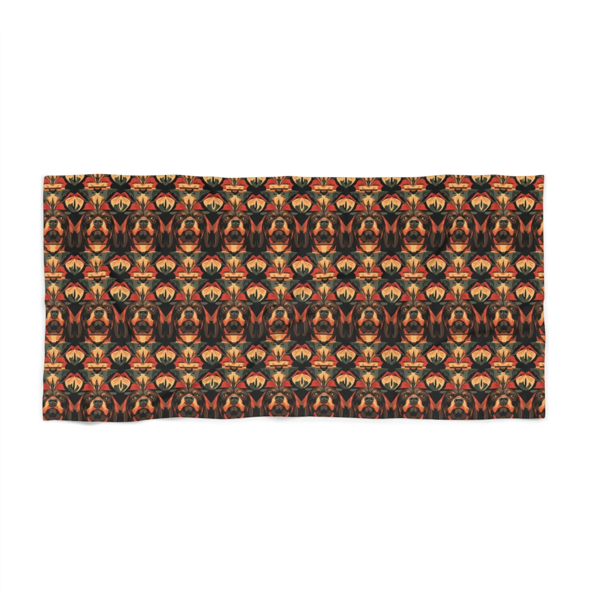 Autumn Nouveau Rottweilers Beach Towel