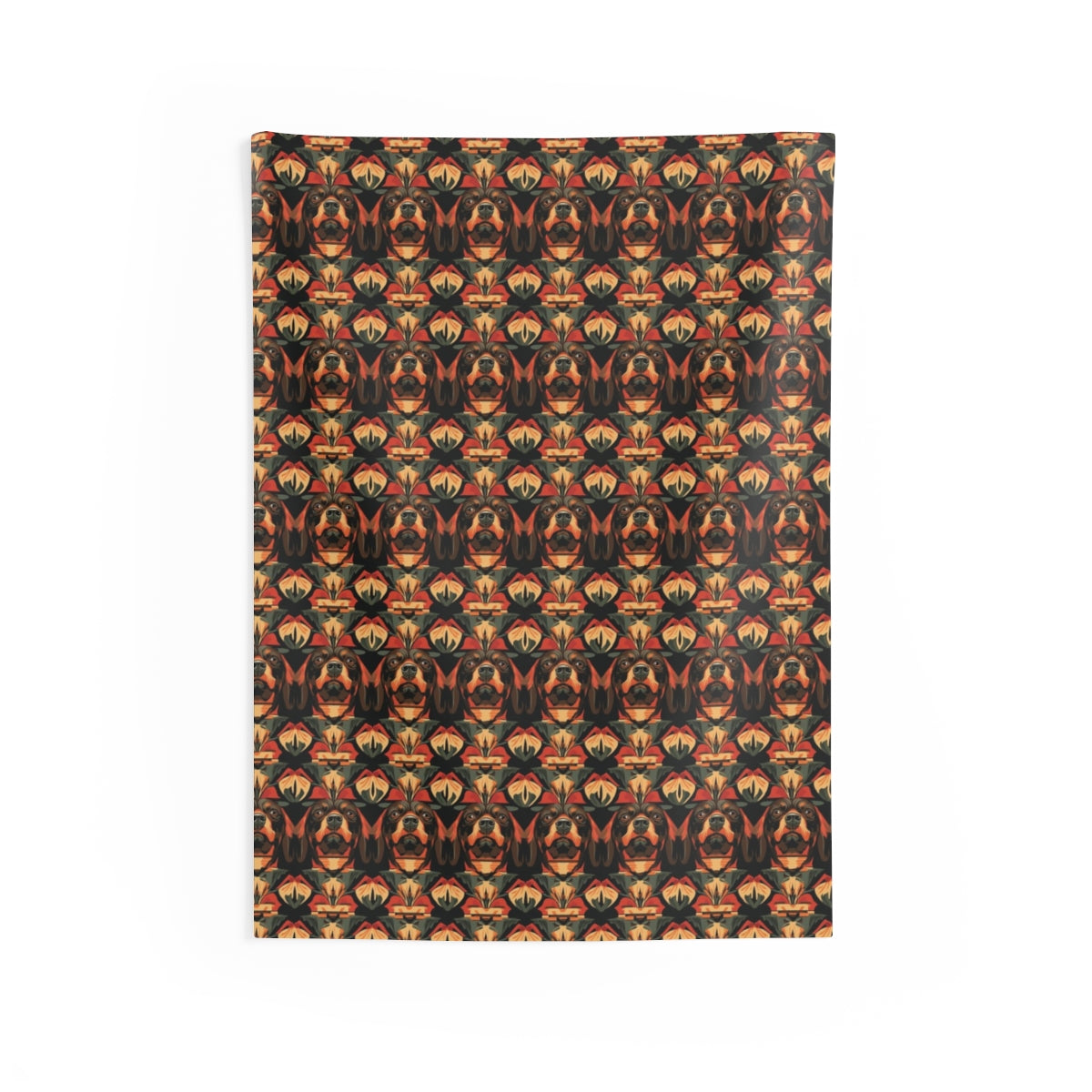 Autumn Nouveau Rottweilers Wall Tapestry