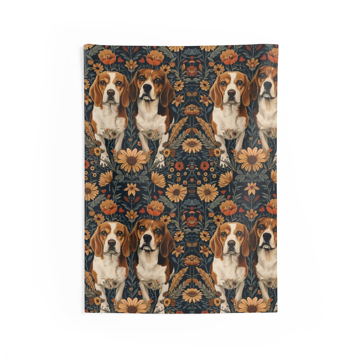 Autumn Tapestry Beagles Wall Tapestry