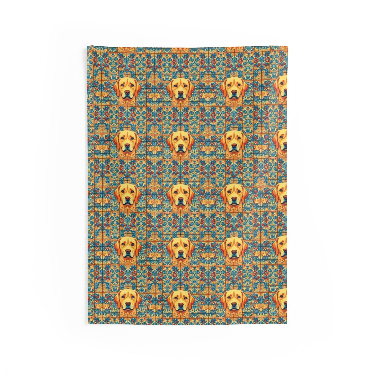 Azulejo Labradors Wall Tapestry