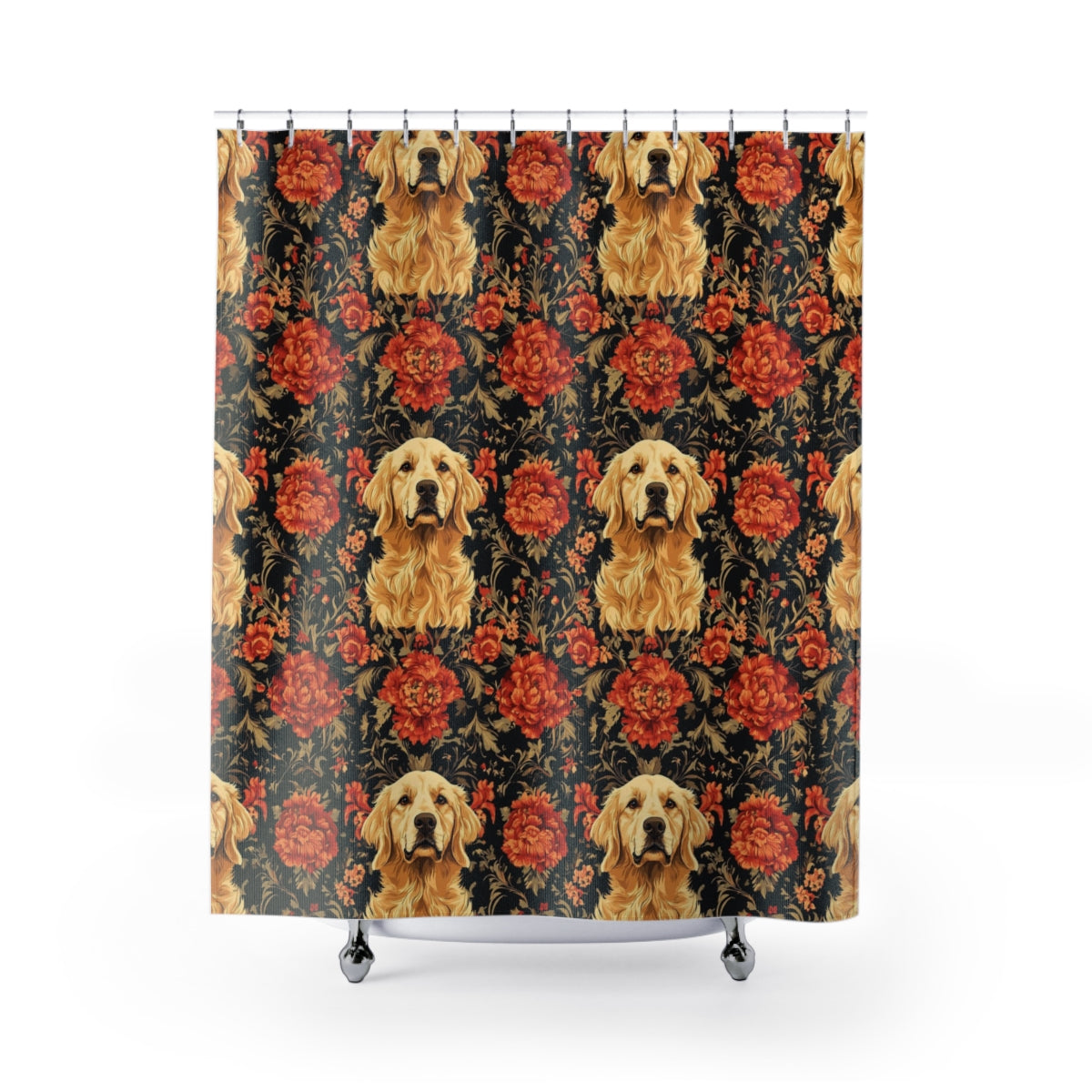 Baroque Bloom Goldens Shower Curtain