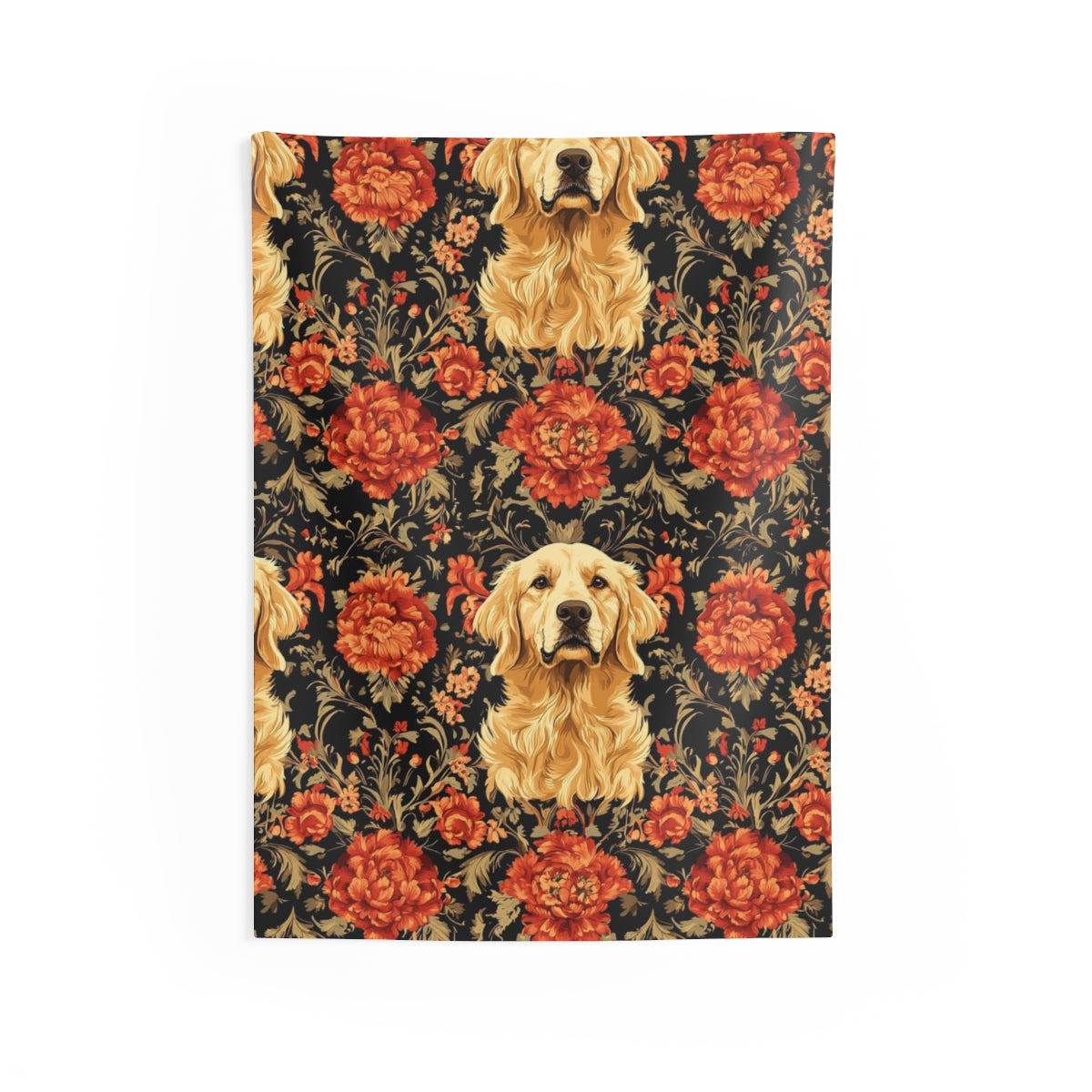 Baroque Bloom Goldens Wall Tapestry