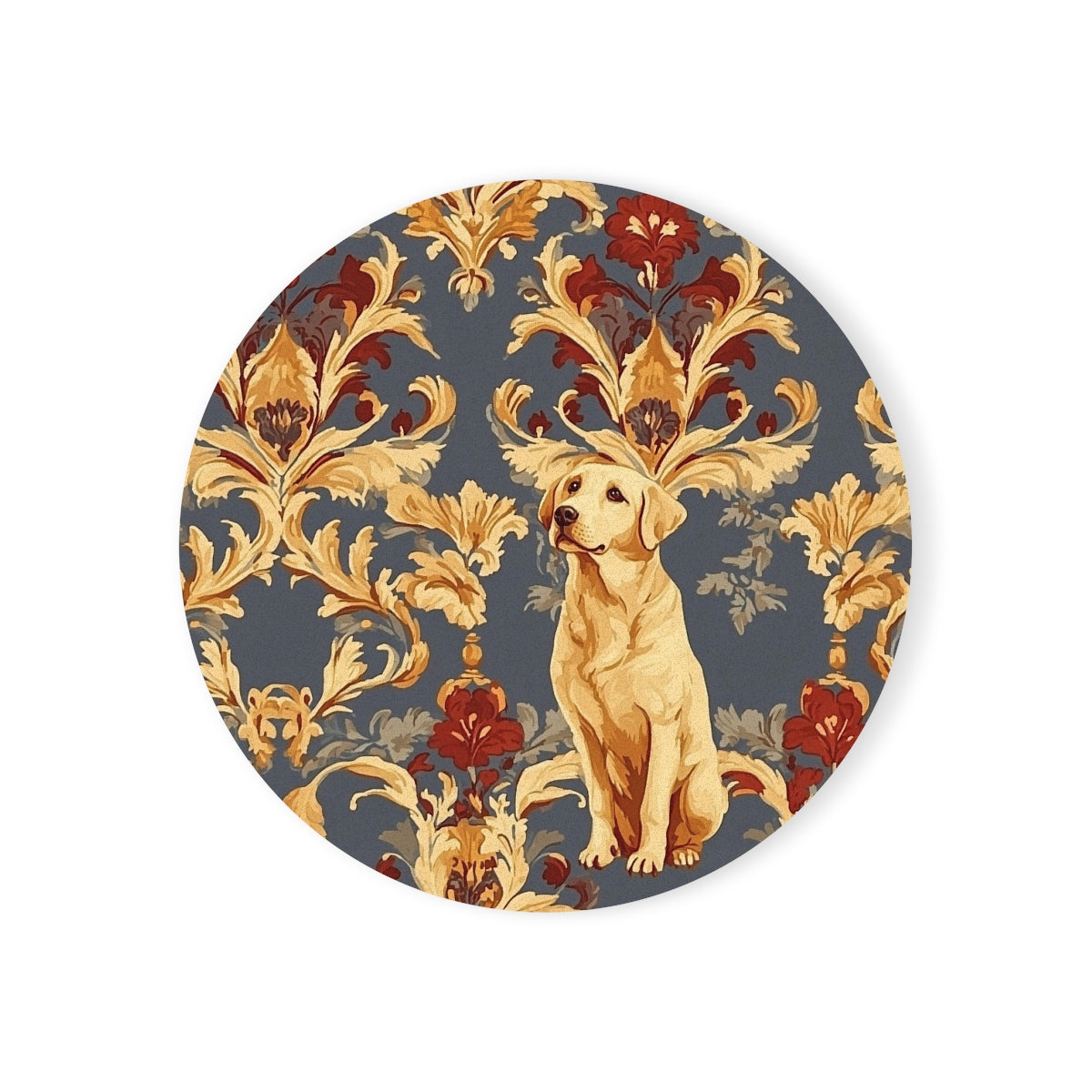 Baroque Burgundy Labradors Coasters