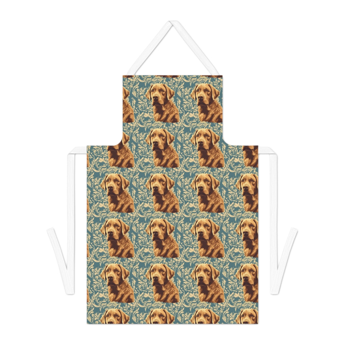 Baroque Teal Labradors Apron
