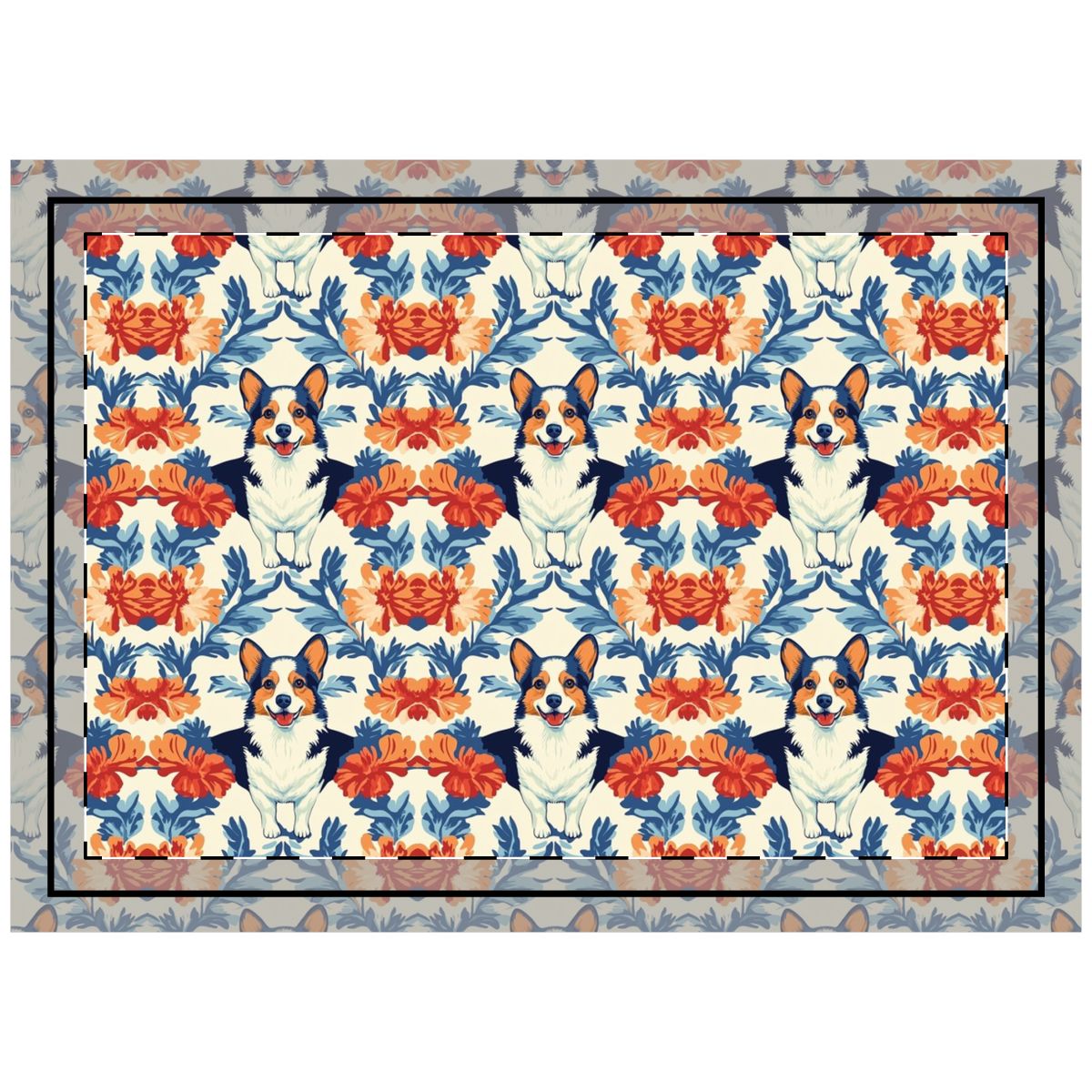 Bloom & Tail Tapestry Throw Pillow