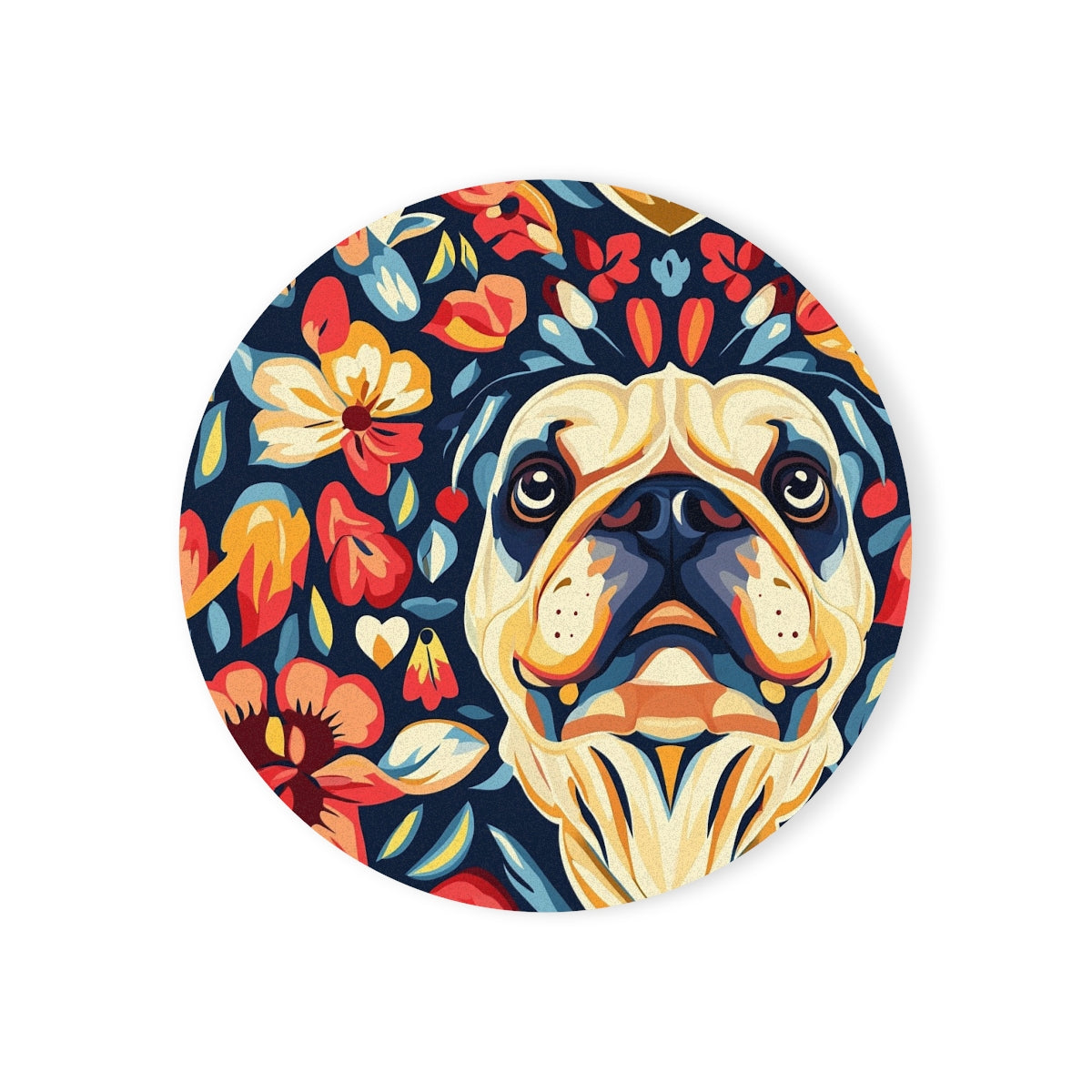 Blooming Bulldogs Fiesta Coasters