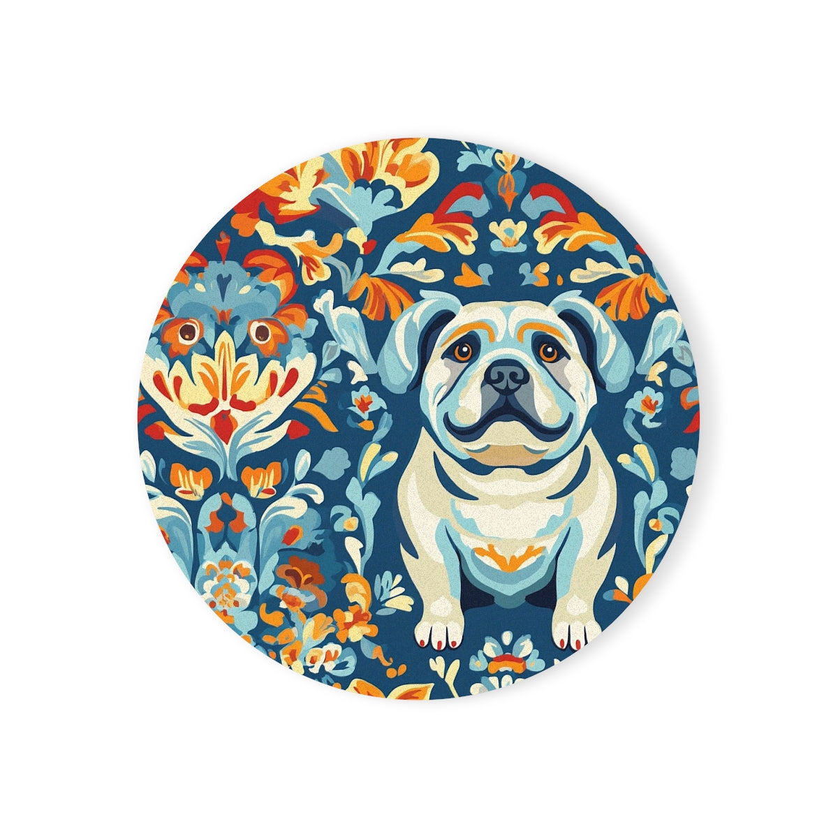 Bohemian Blooms Bulldogs Coasters