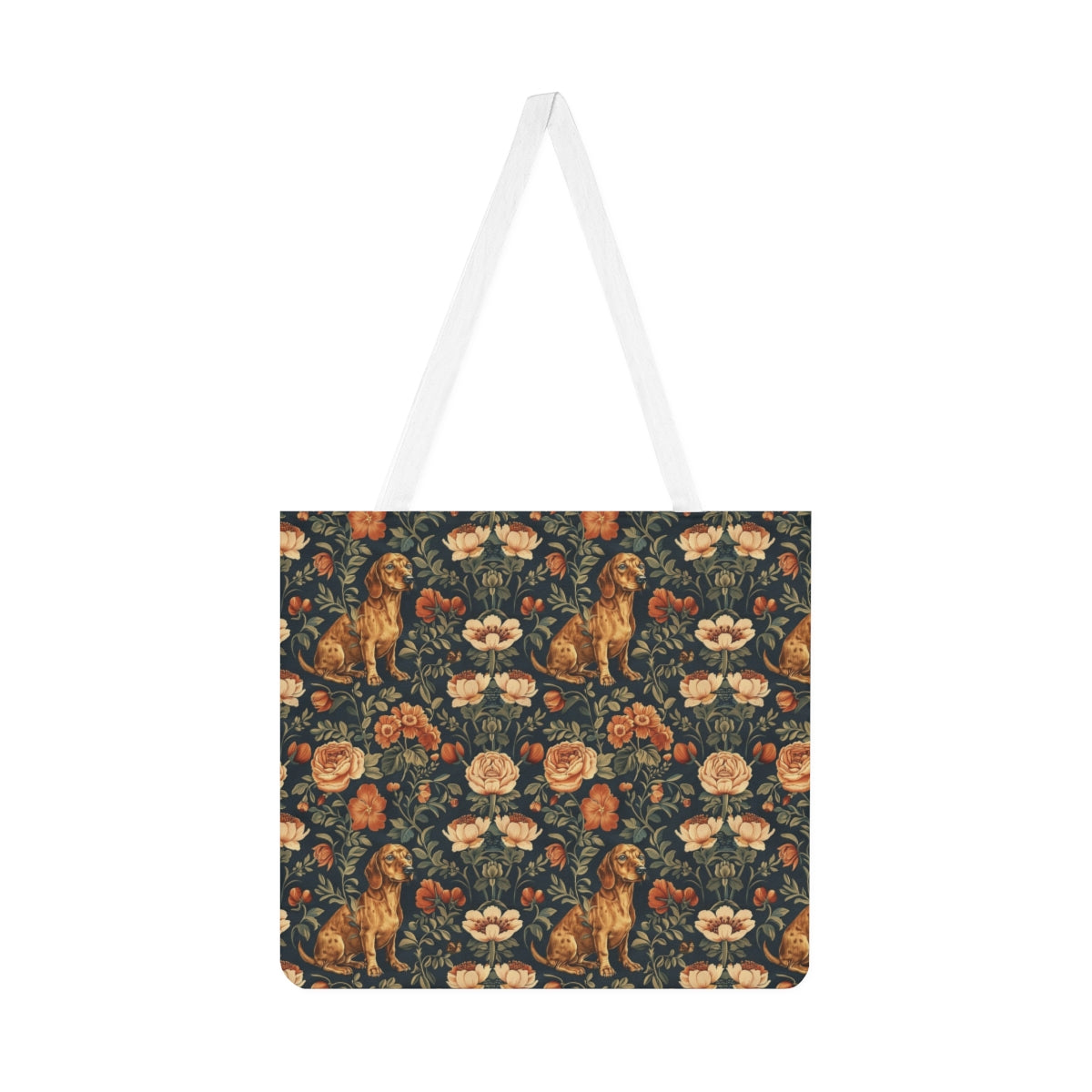 Botanical Tapestry Dachshunds Tote Bag