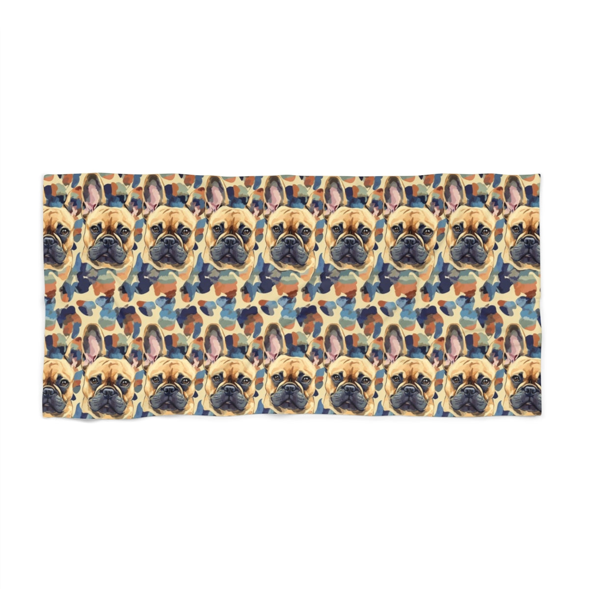 Camouflage Frenchie Brigade Beach Towel