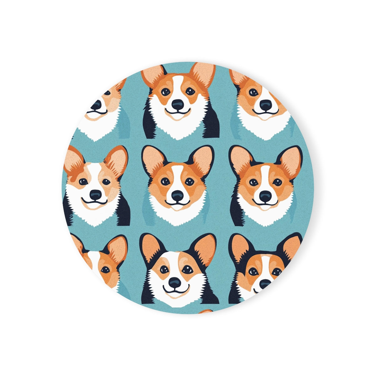 Cheerful Corgi Collective Coasters