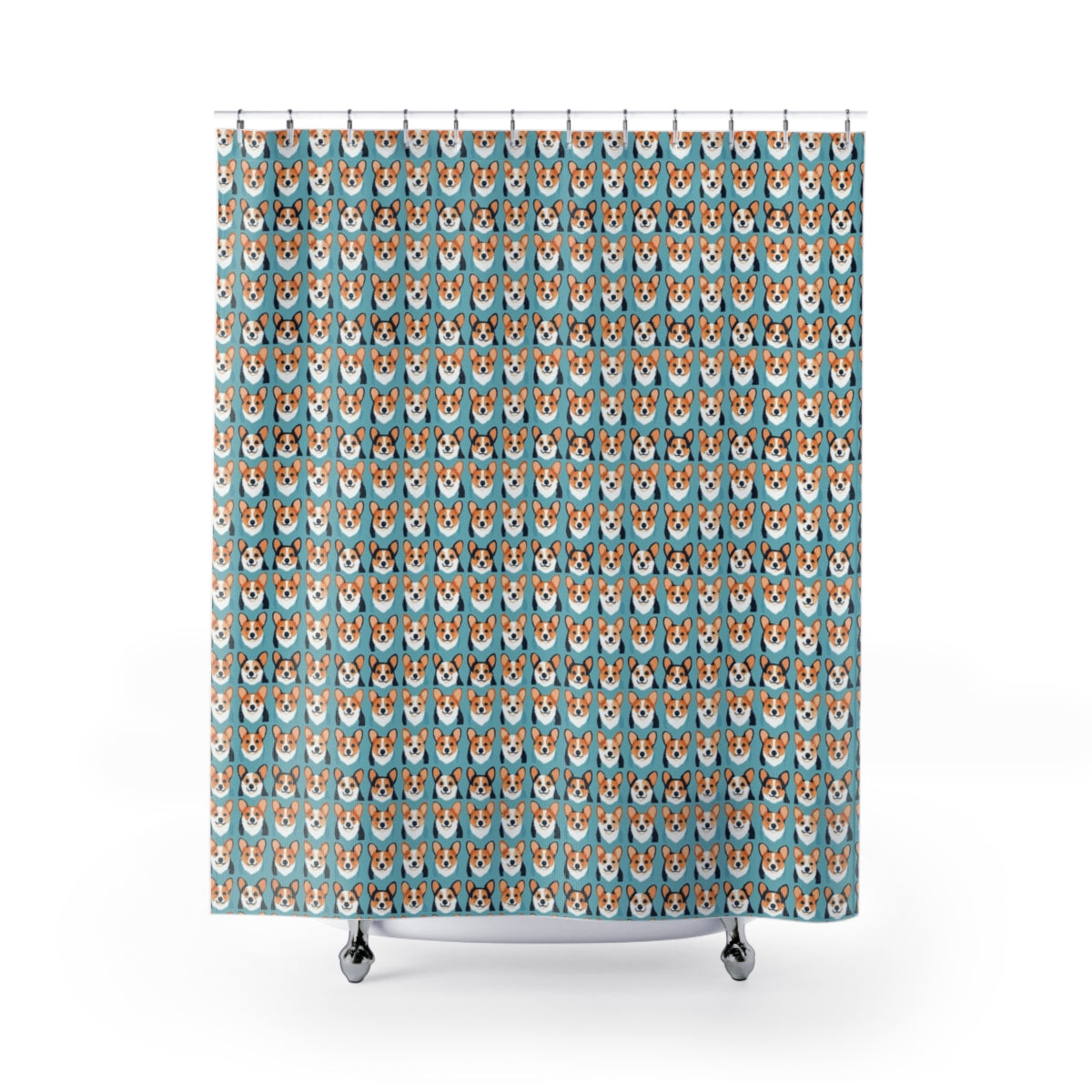 Cheerful Corgi Collective Shower Curtain