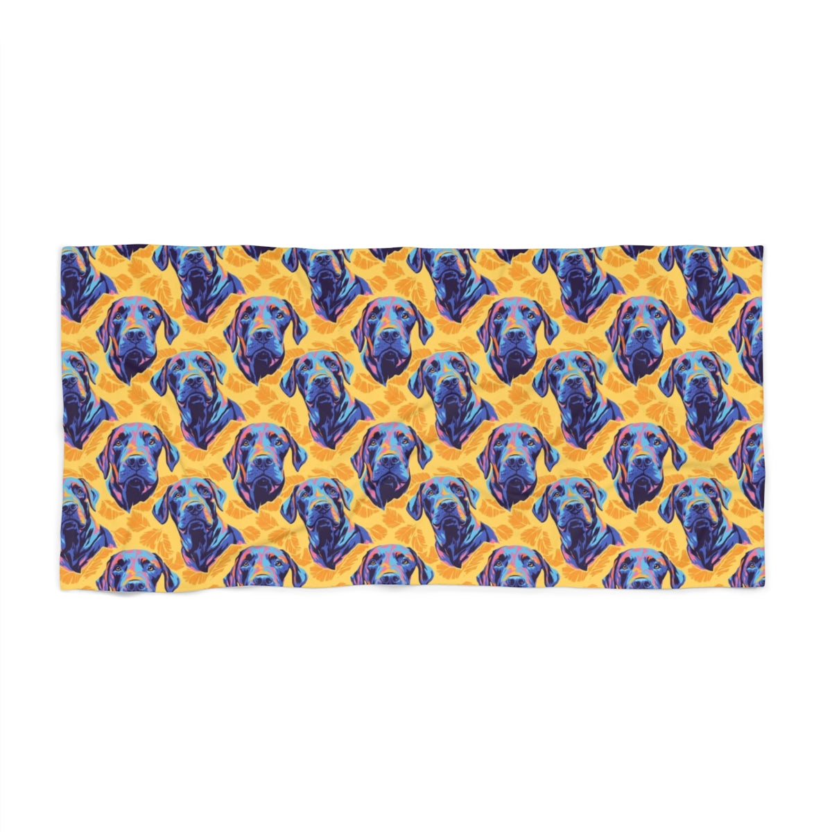 Citrus Pop Labradors Beach Towel