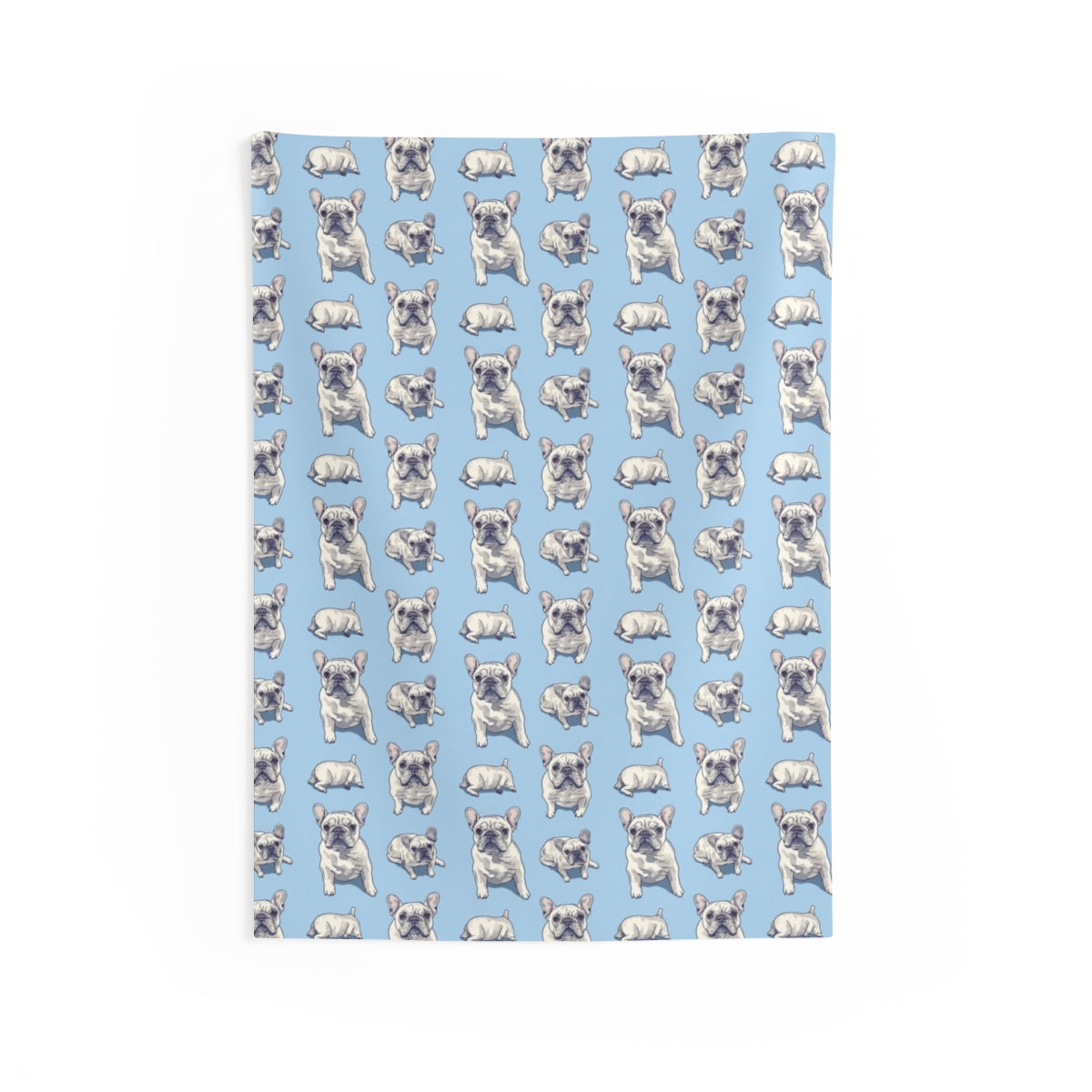 Cloudy Day Frenchies Wall Tapestry