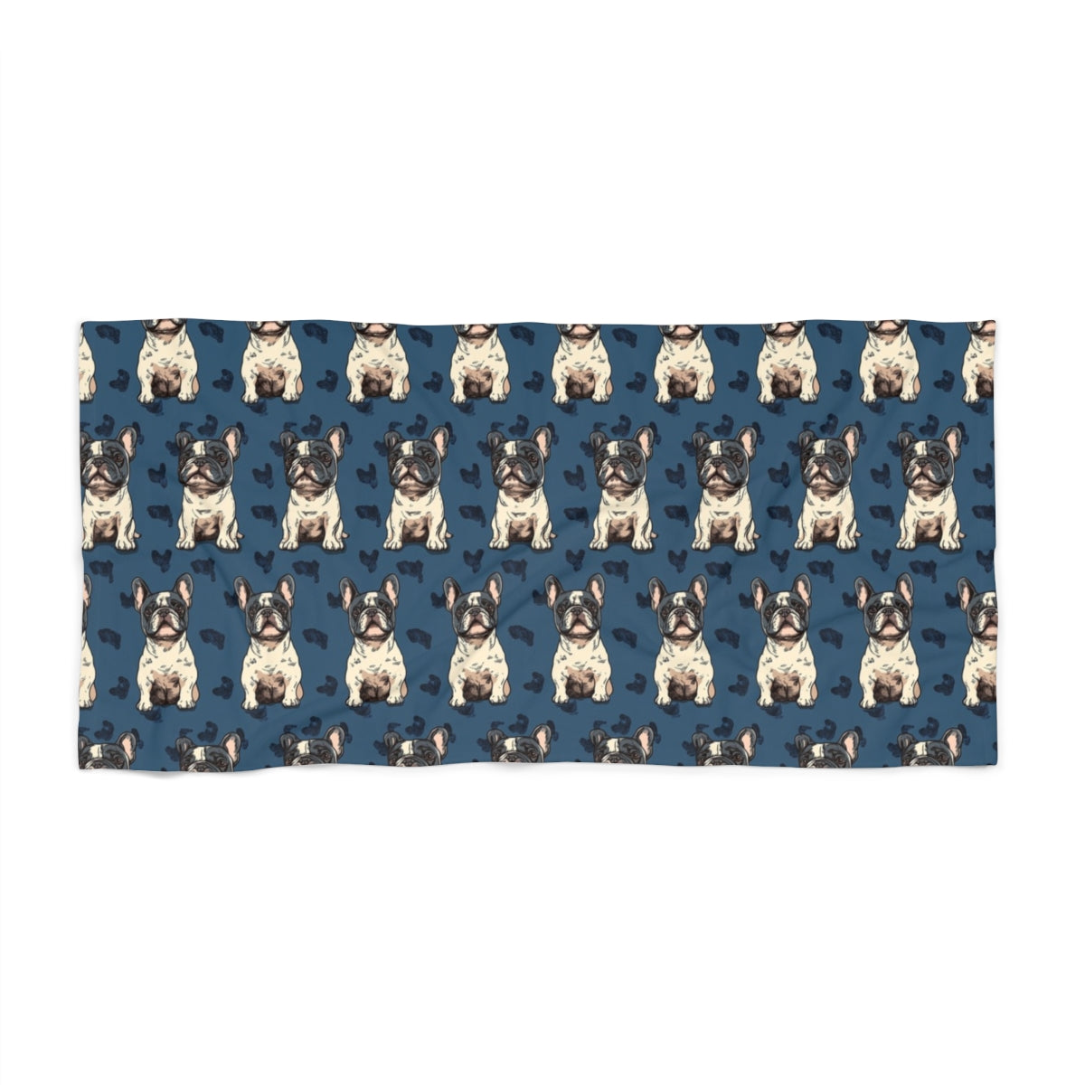 Cobalt Dreams Frenchies Beach Towel