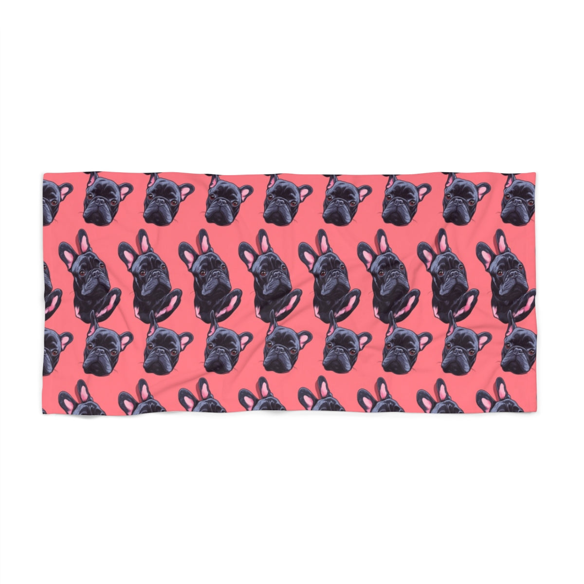 Coral Dreams Frenchies Beach Towel