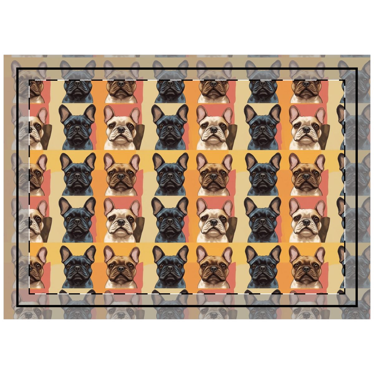 Coral Frenchie Gallery Throw Pillow