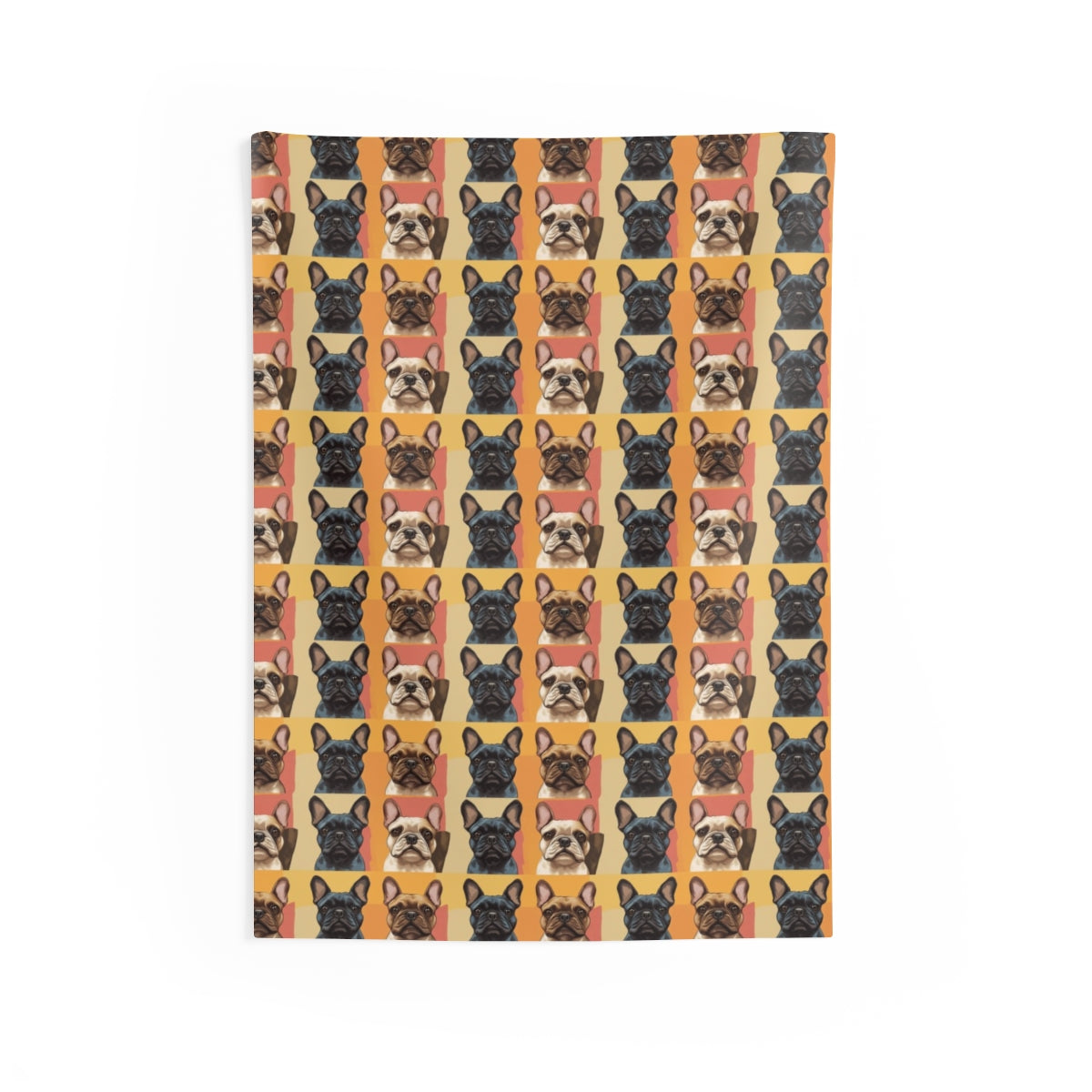 Coral Frenchie Gallery Wall Tapestry