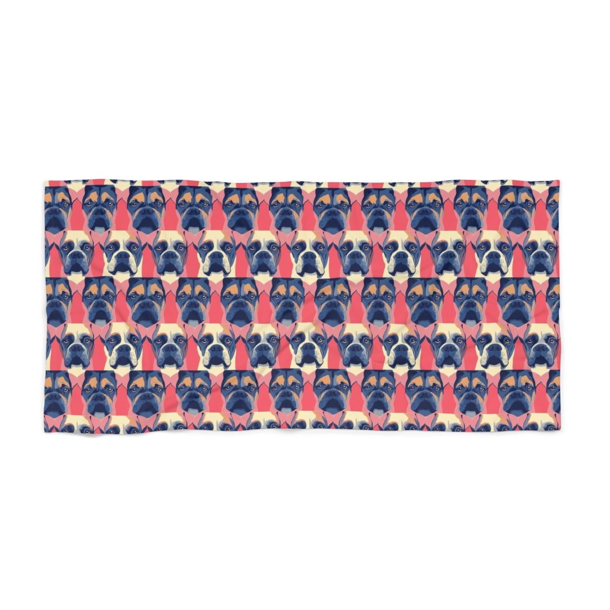 Coral Navy Boxer Brigade Beach Towel
