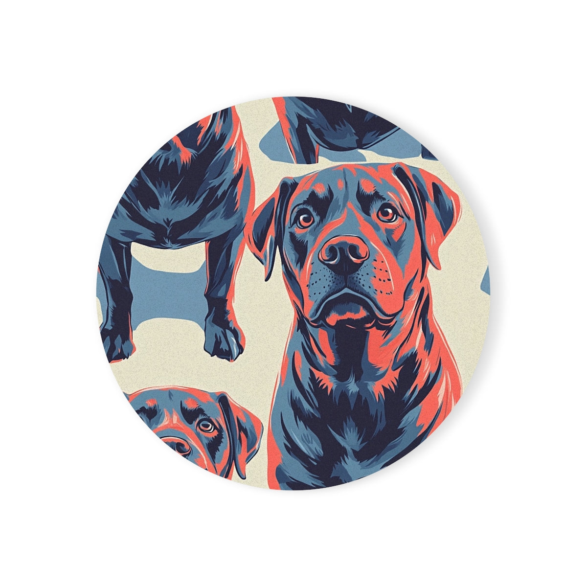 Coral Shadows Labradors Coasters
