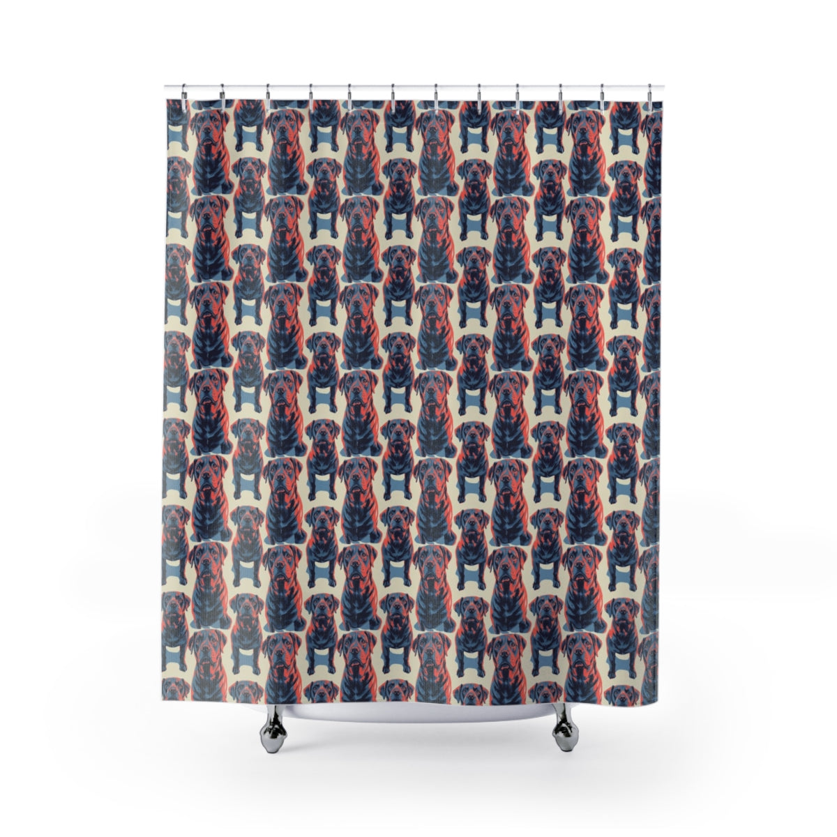 Coral Shadows Labradors Shower Curtain